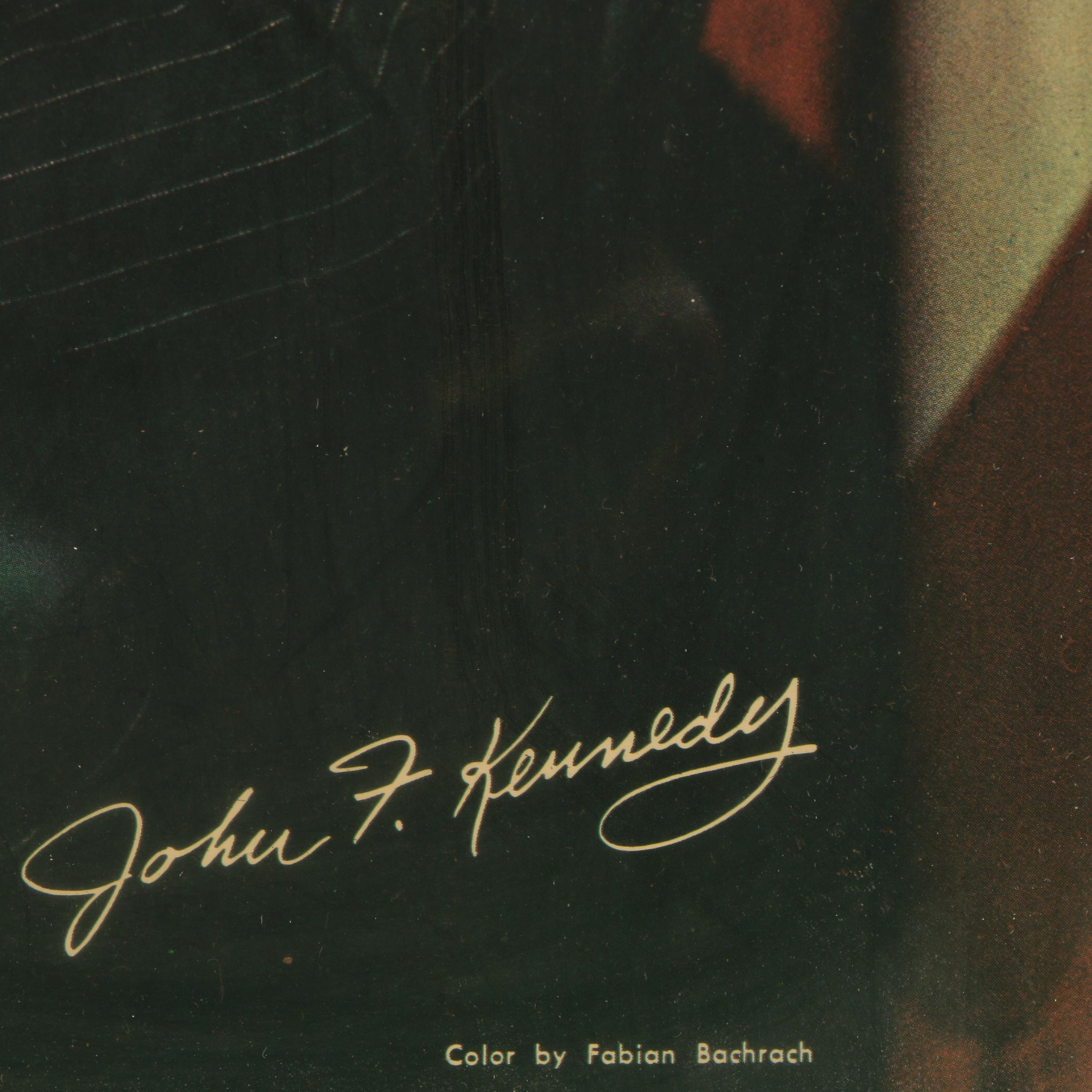 Offset Lithograph After Louis Fabian Bachrach Portrait of John F. Kennedy