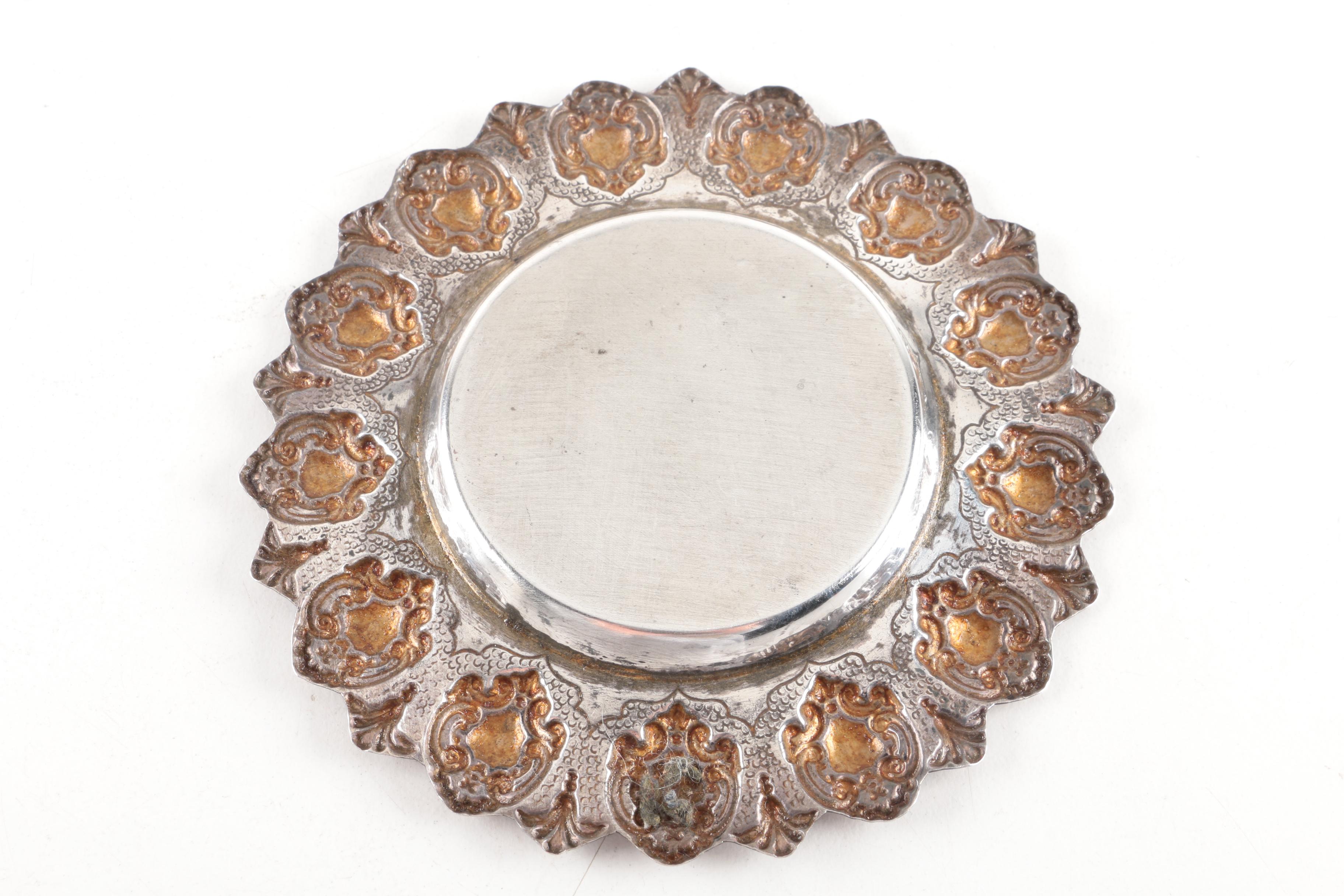 Repoussé Sterling Silver Coaster