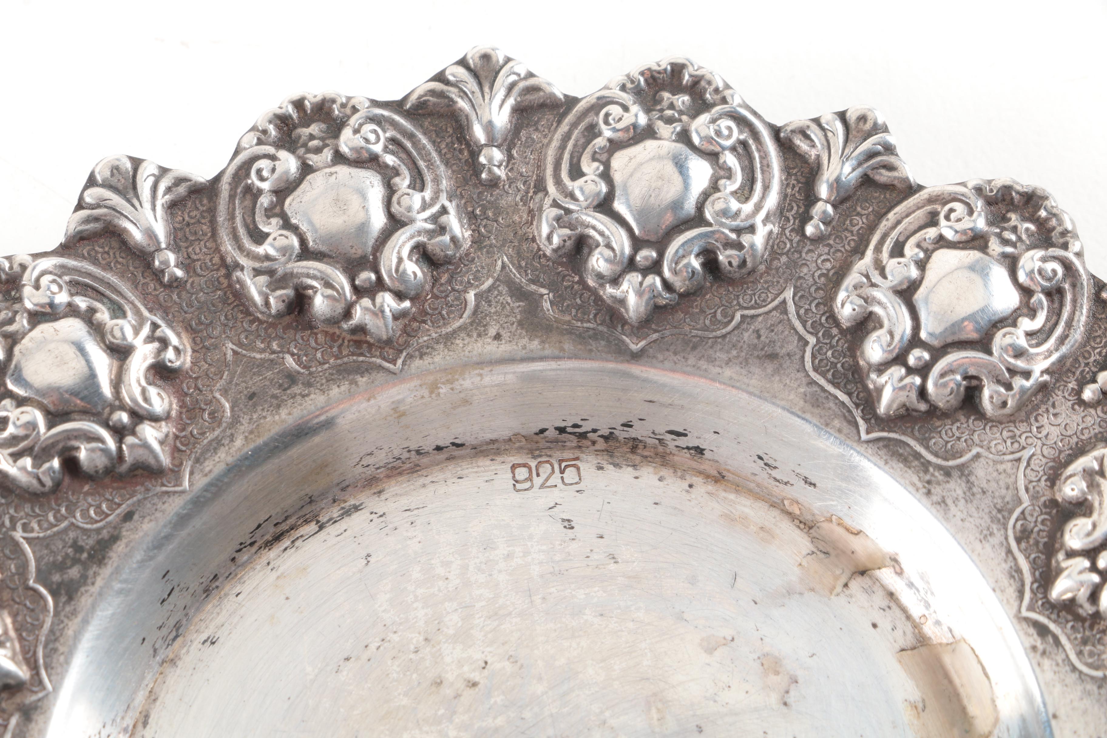 Repoussé Sterling Silver Coaster