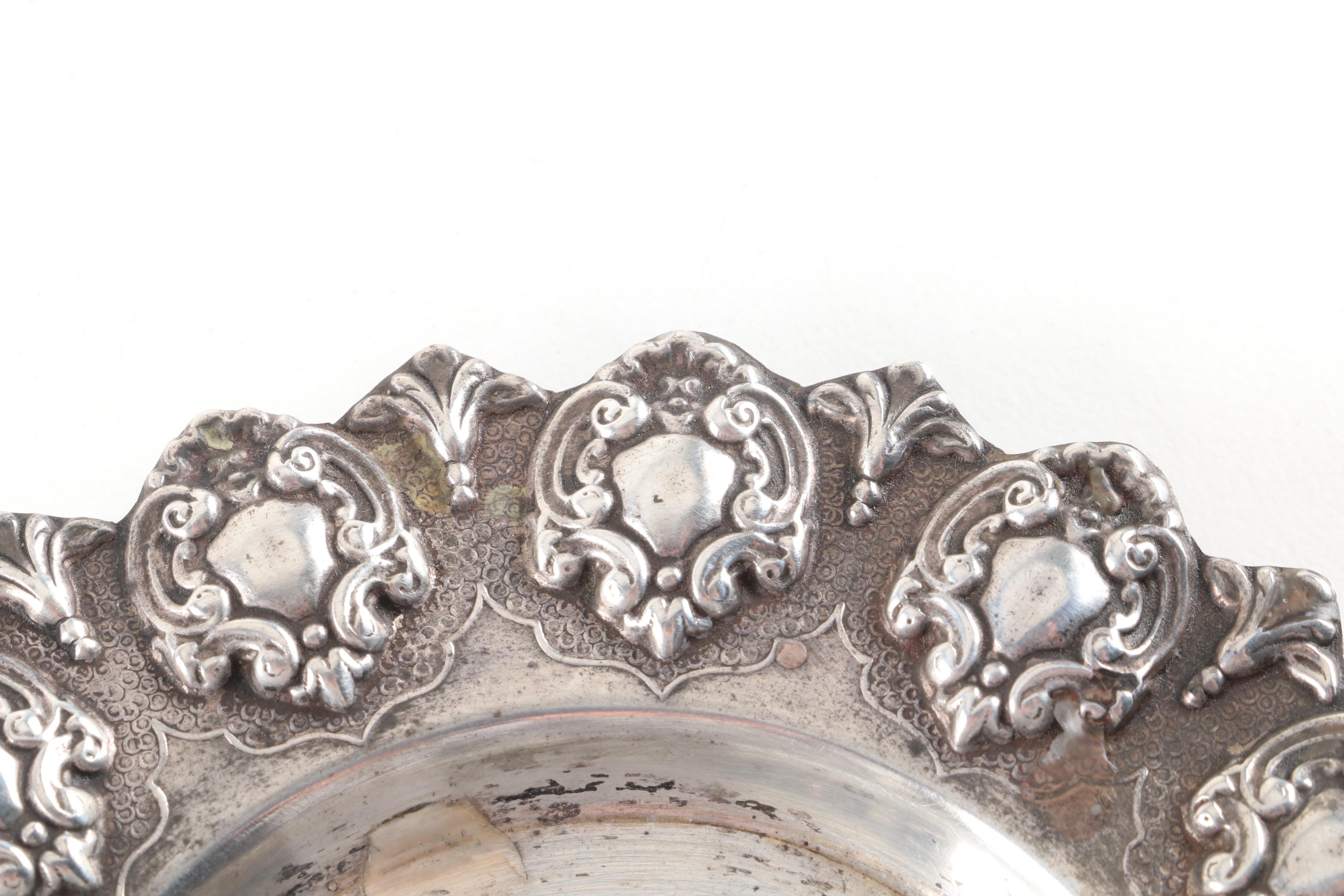 Repoussé Sterling Silver Coaster