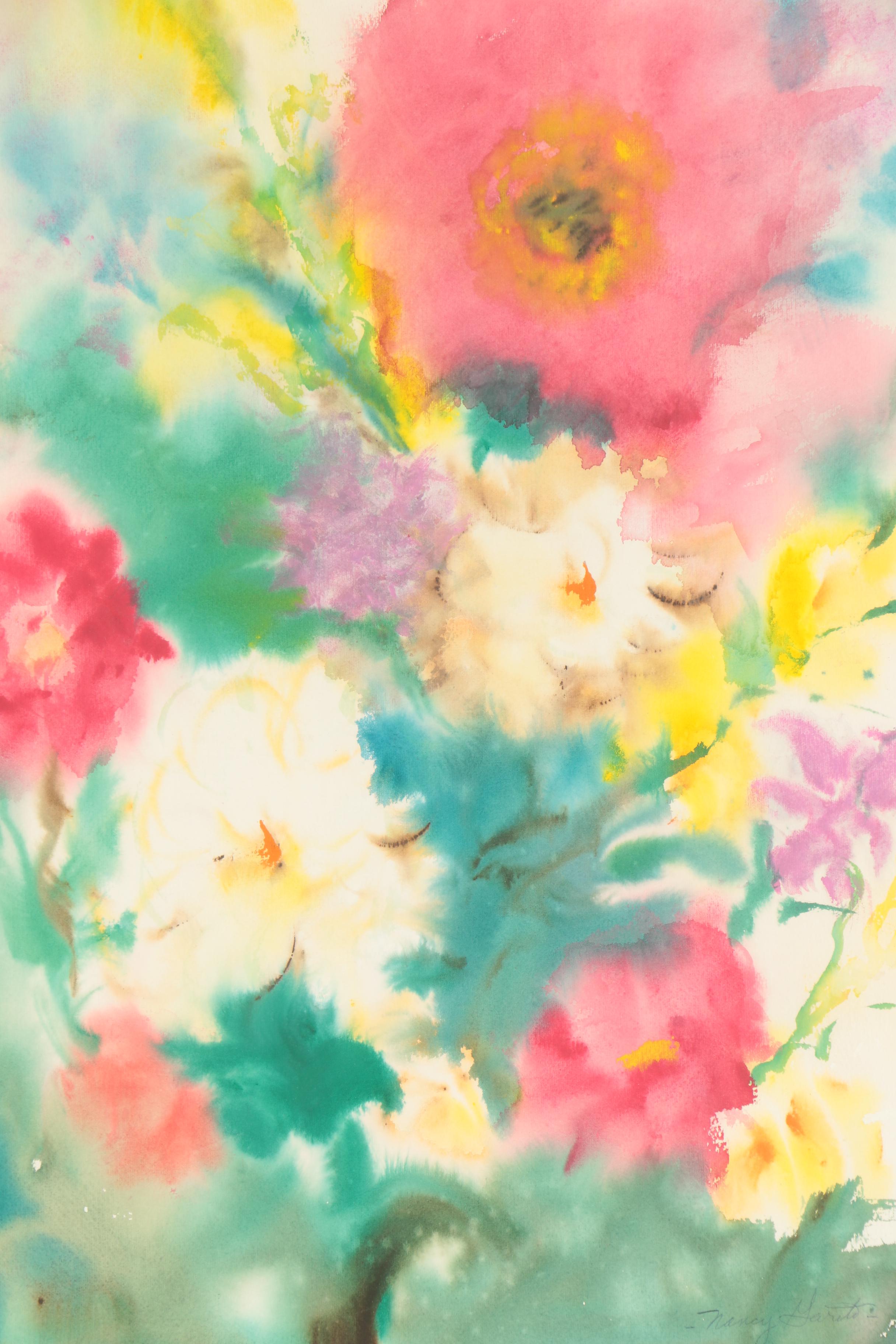 Nancy Garito Floral Watercolor Painting