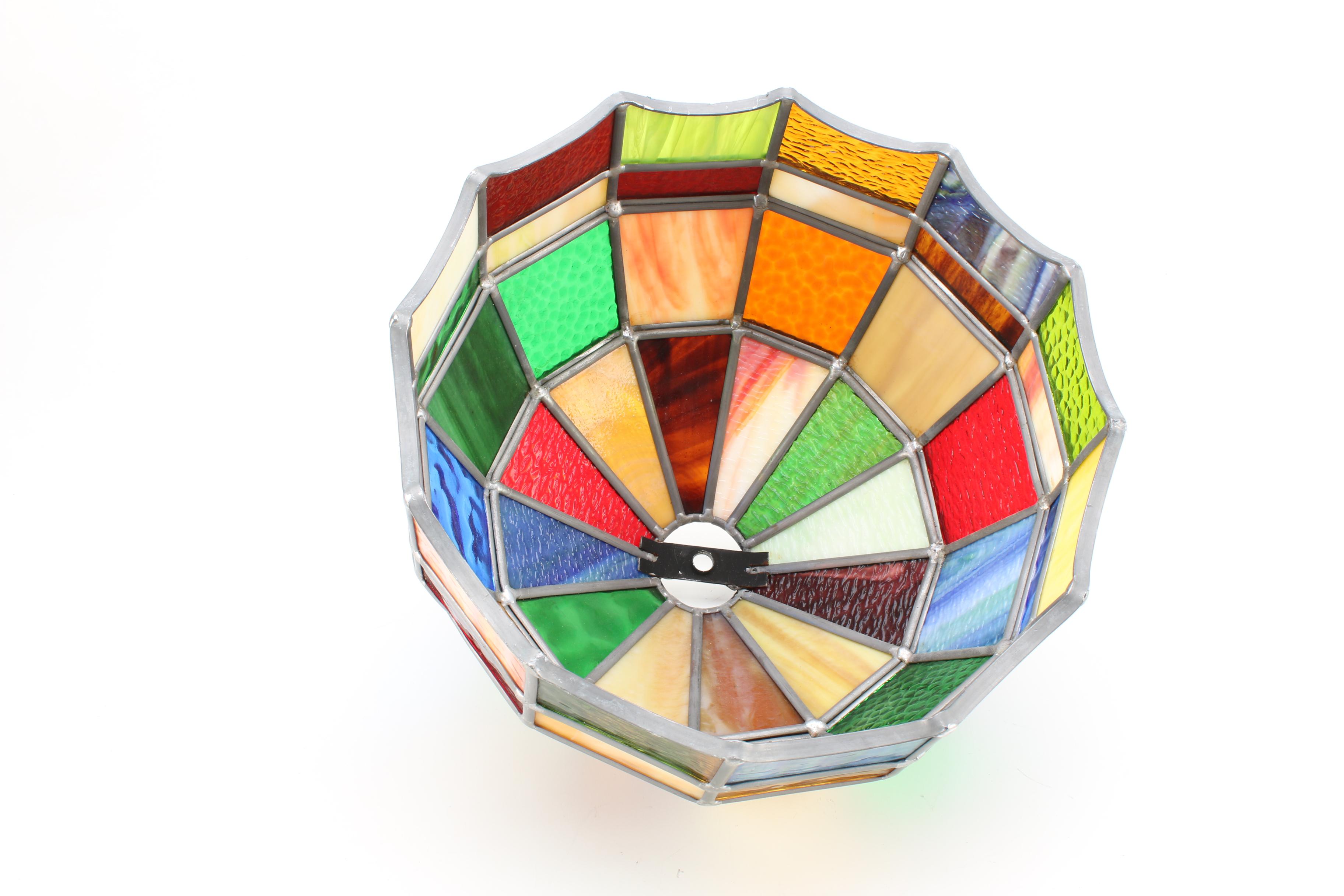 Pair of Stained Glass Hanging Lights