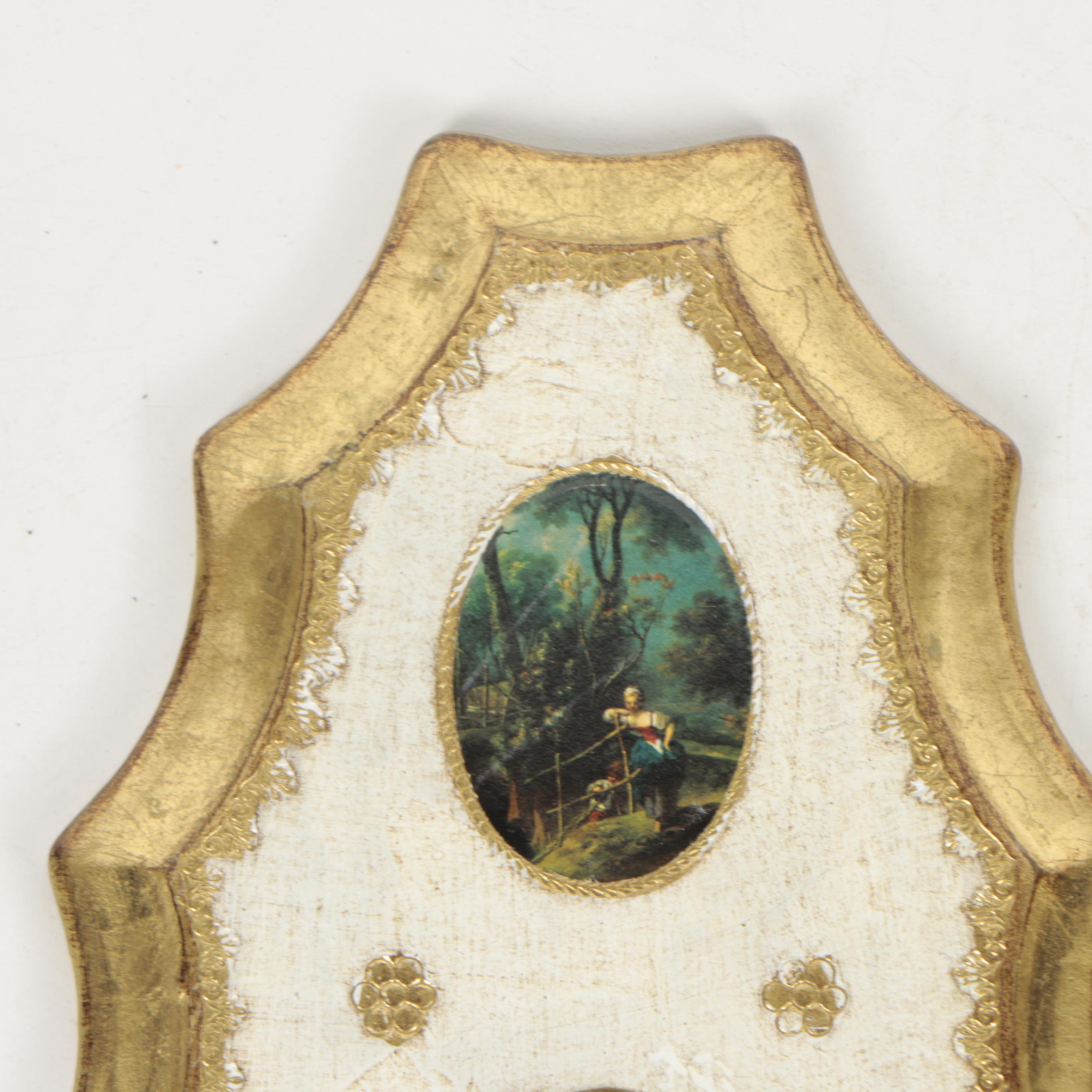 Mid Century Prints After 18th Century Genre Scenes in Decorative Frames