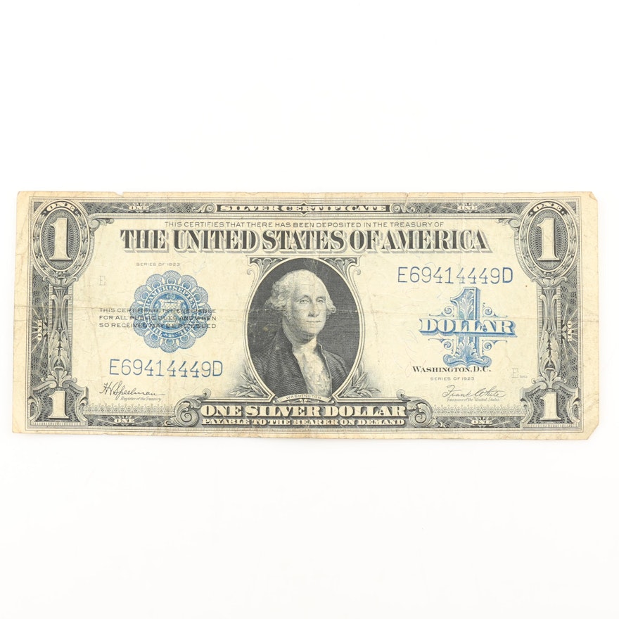 Series of 1923 U.S. Silver Certificate $1 Note