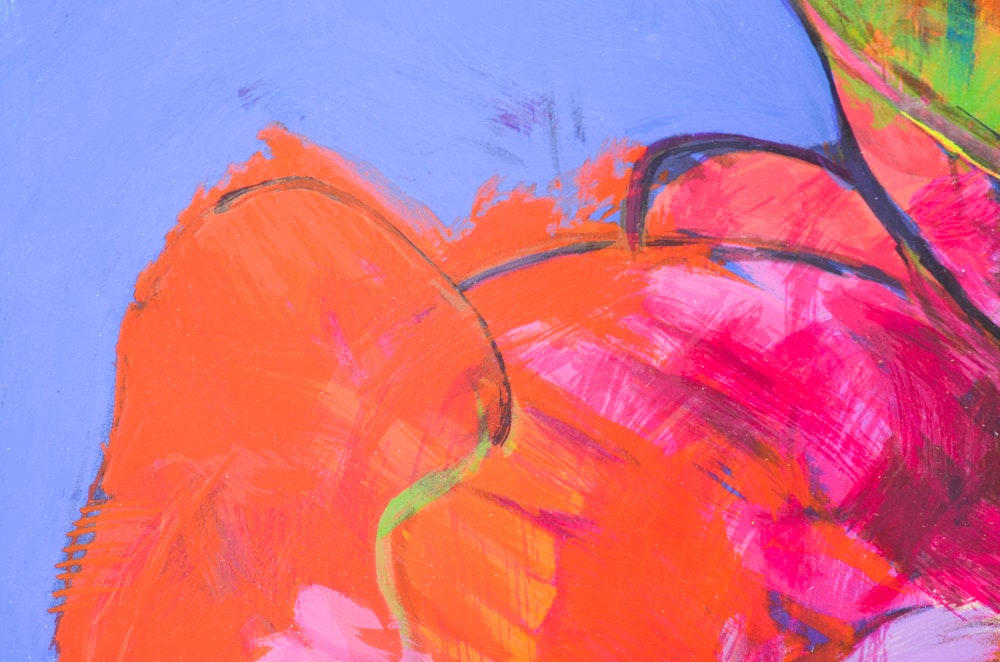 Original Abstract Acrylic Painting of a Rabbit | Everything But The House