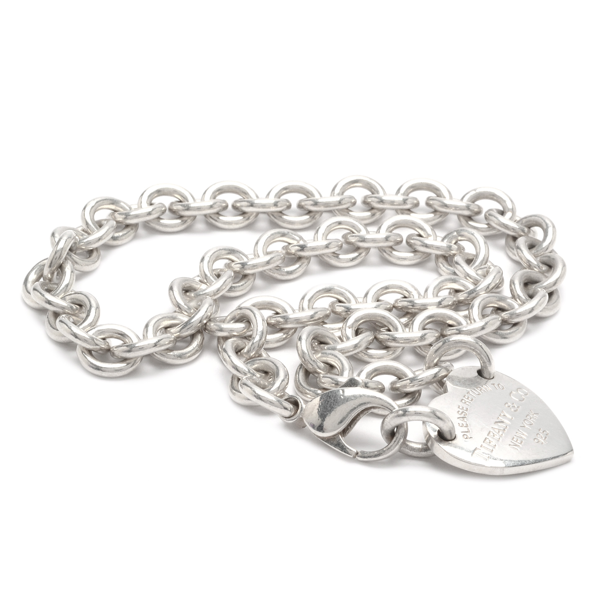 Tiffany & Co. Sterling Silver "Return To Tiffany" Heart Pendant Necklace