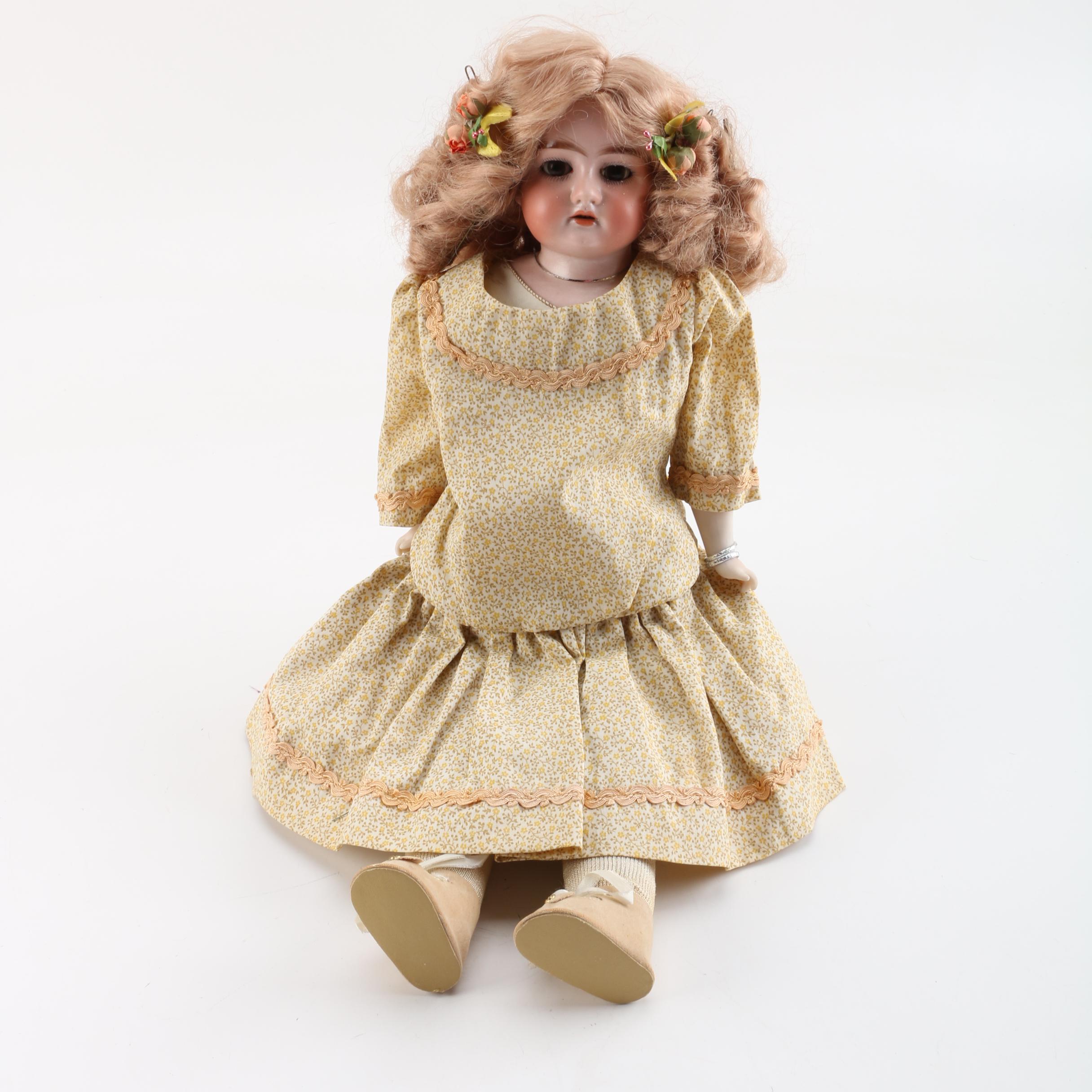 Antique Armand Marseille "Lilly" Bisque and Kid Leather Doll