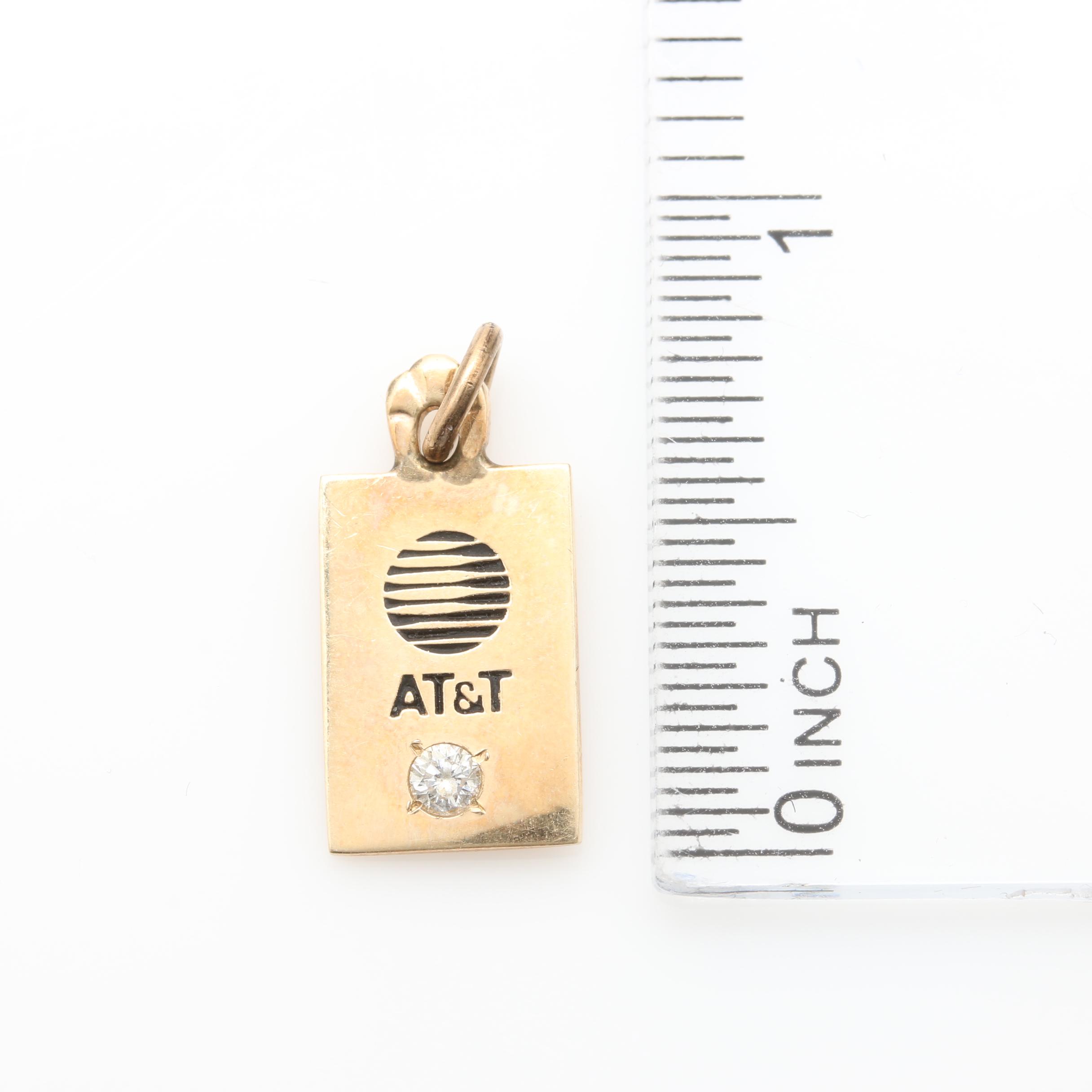 10K Yellow Gold Diamond Charms