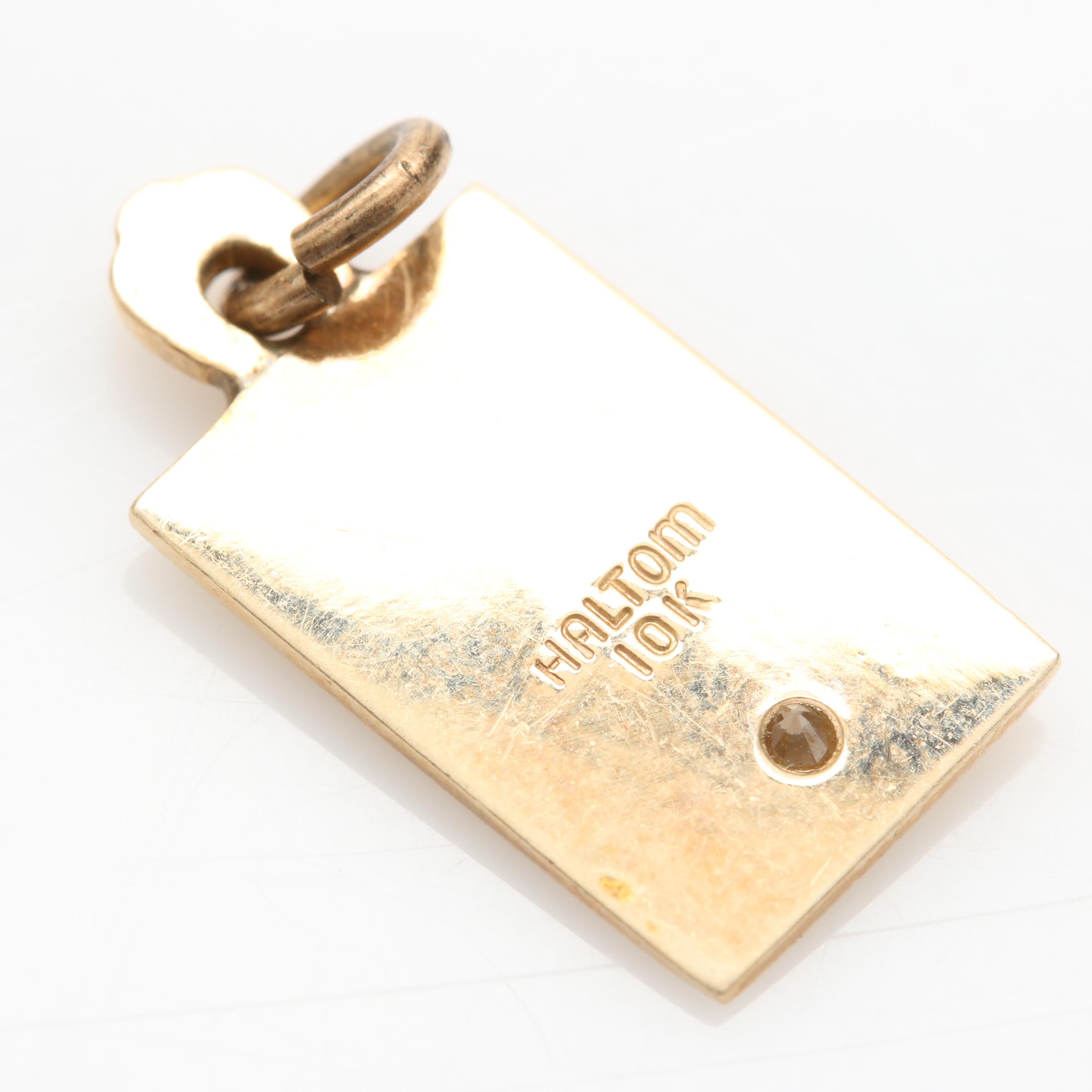 10K Yellow Gold Diamond Charms