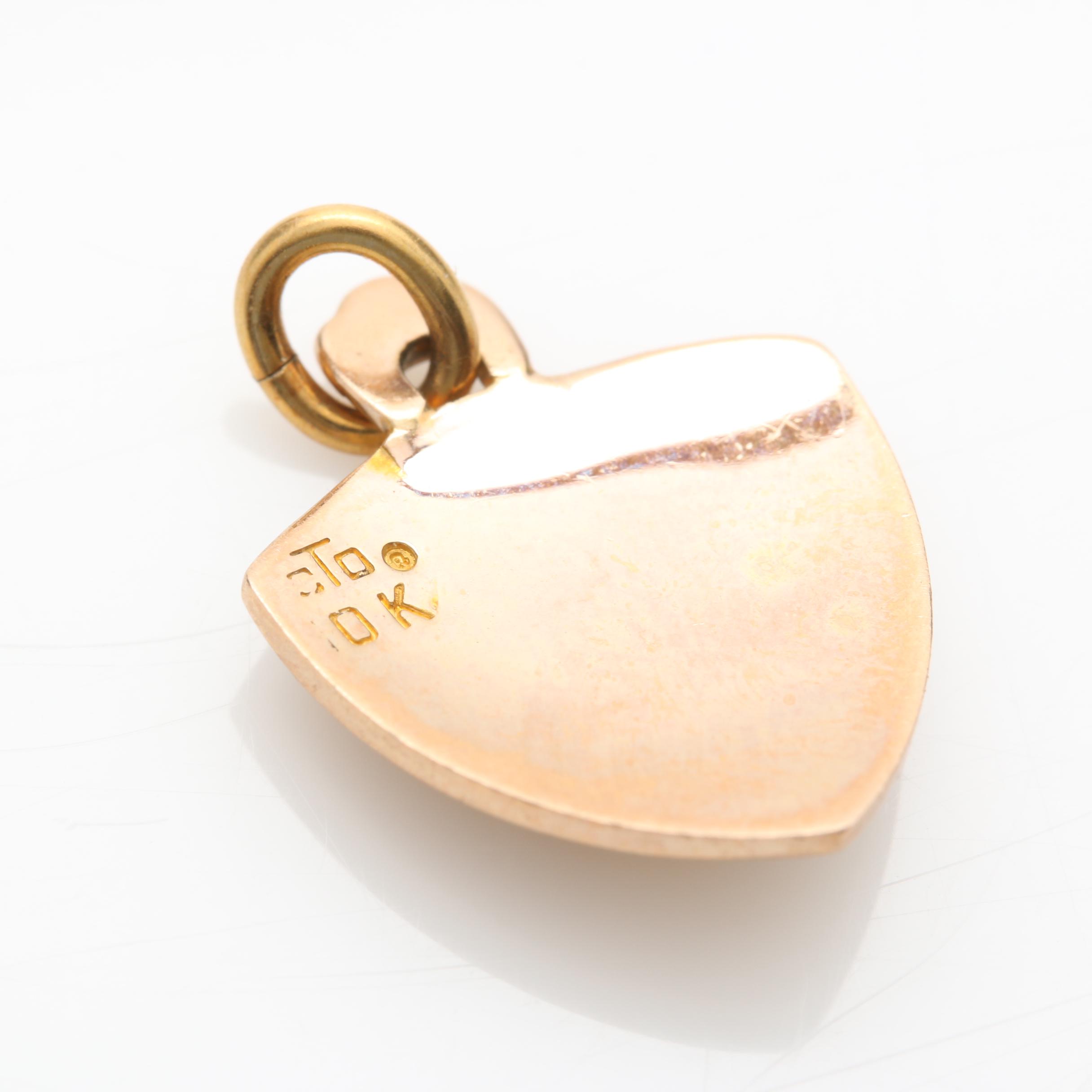 10K Yellow Gold Diamond Charms