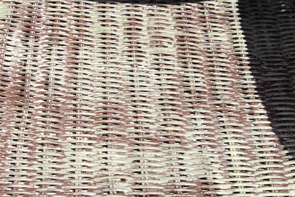 Vintage Wicker Rocking Chair with Cushions