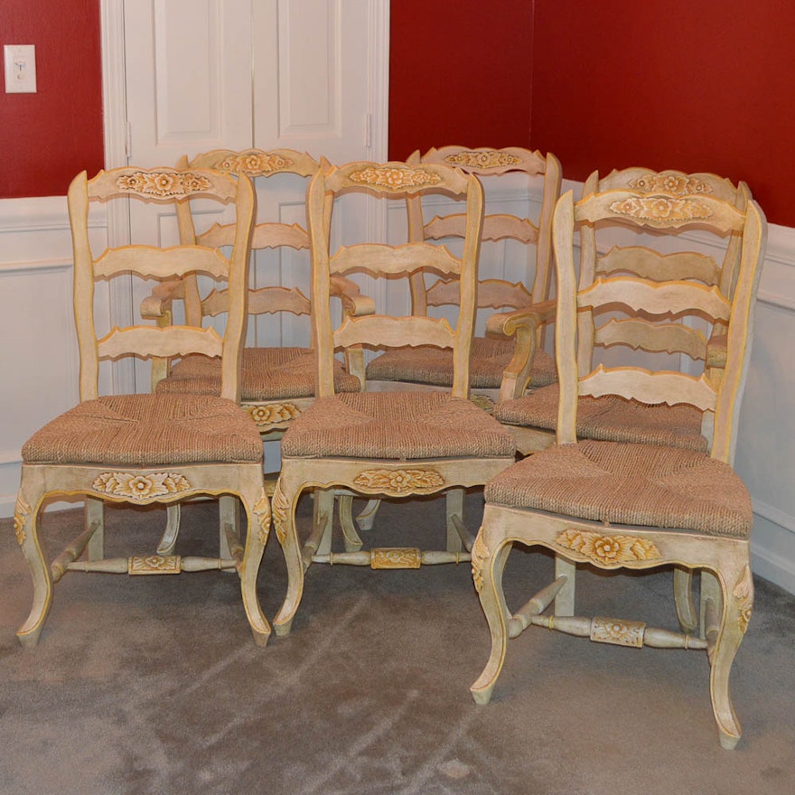 Six French Provincial Dining Chairs