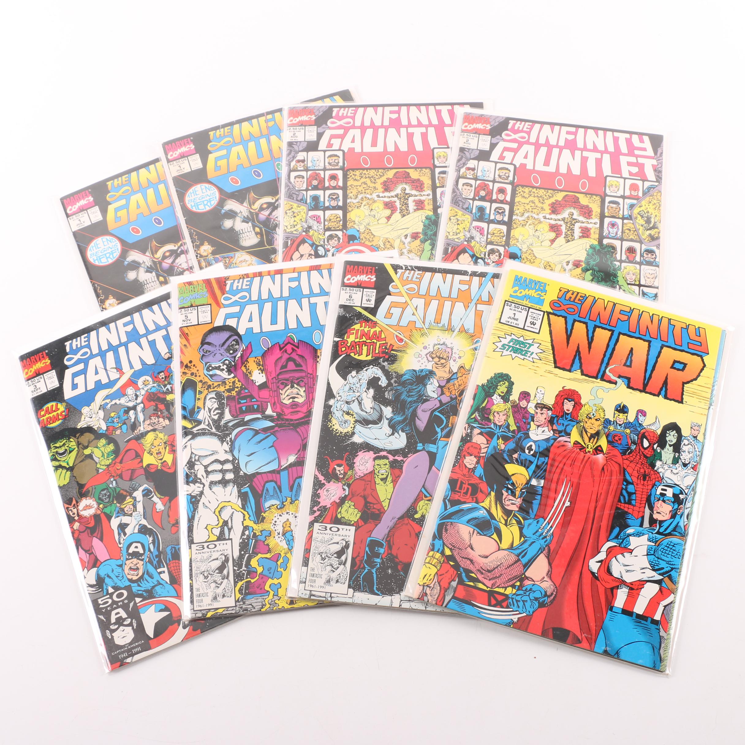 Marvel "Infinity Gauntlet" and "Infinity War" Issue One Comics