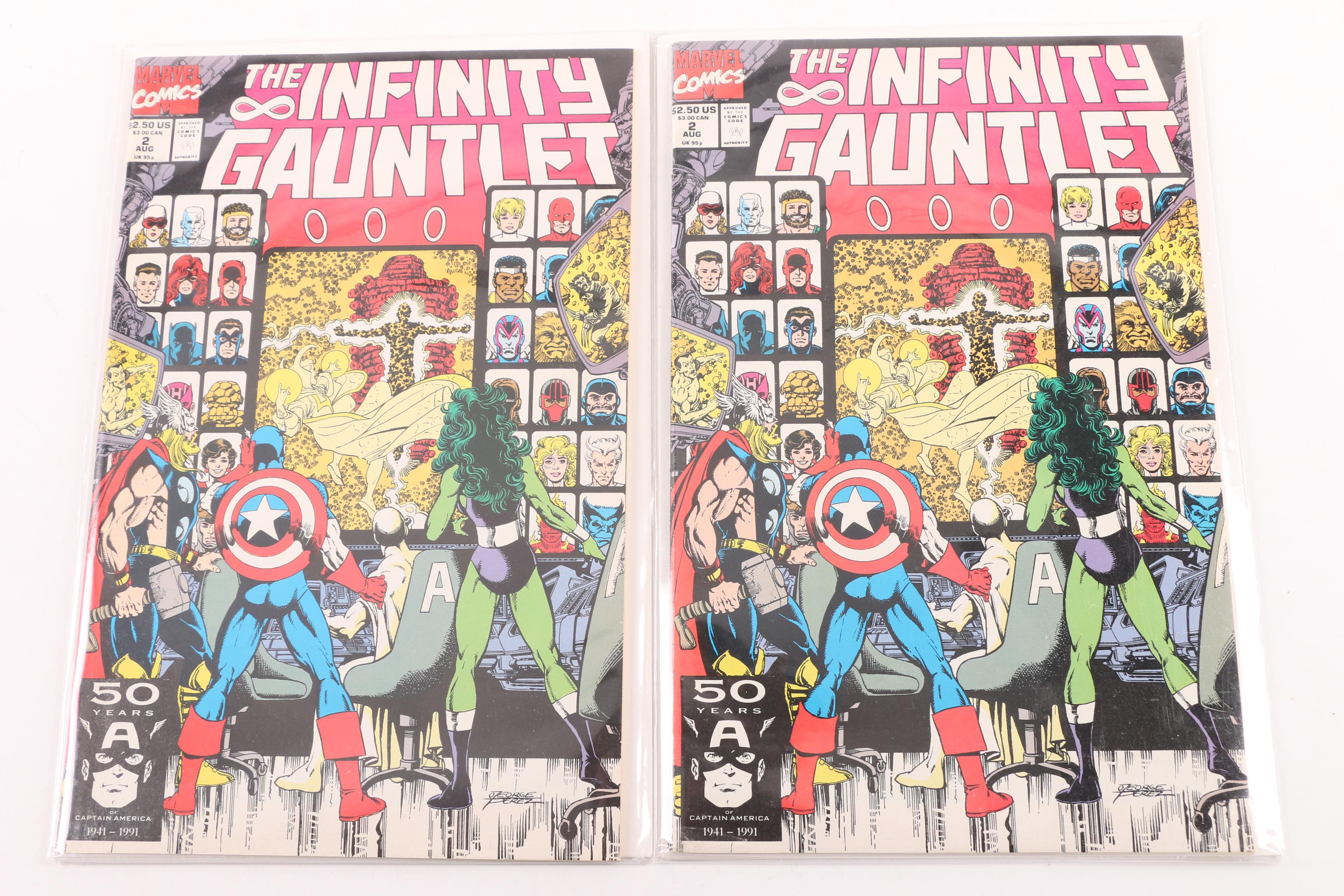 Marvel "Infinity Gauntlet" and "Infinity War" Issue One Comics