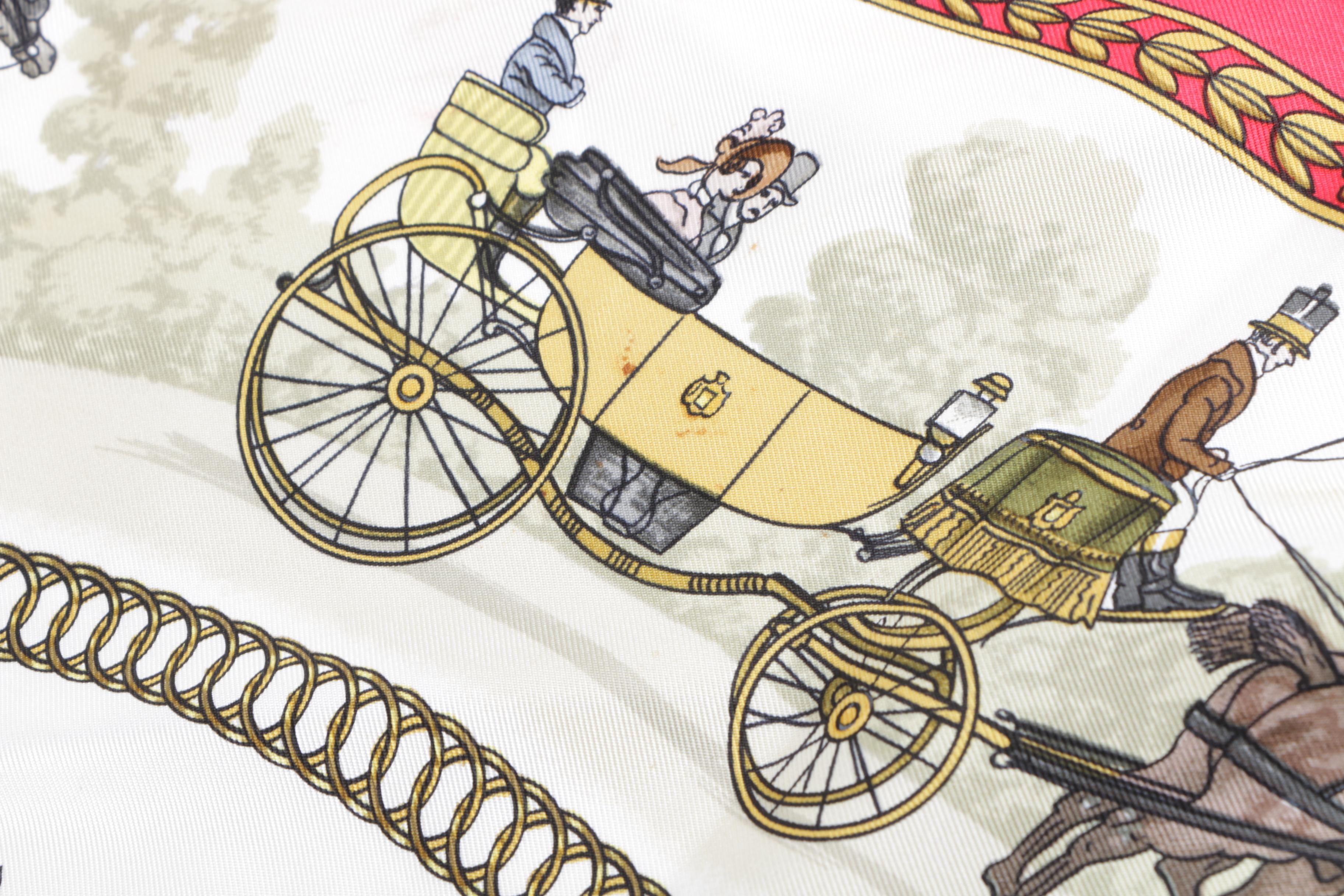 Vintage Hermès of Paris "La Promenade de Longchamps" Silk Scarf