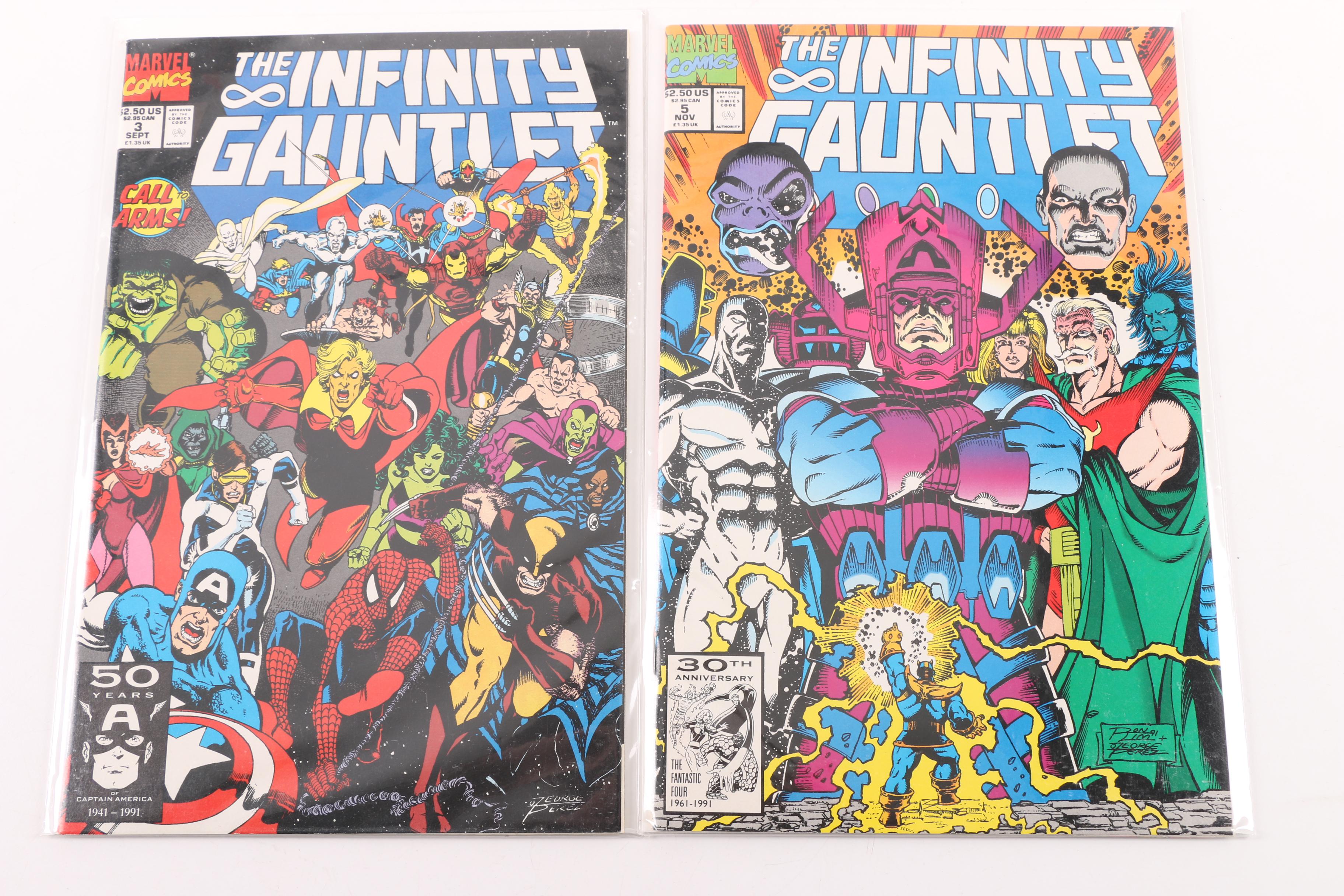 Marvel "Infinity Gauntlet" and "Infinity War" Issue One Comics