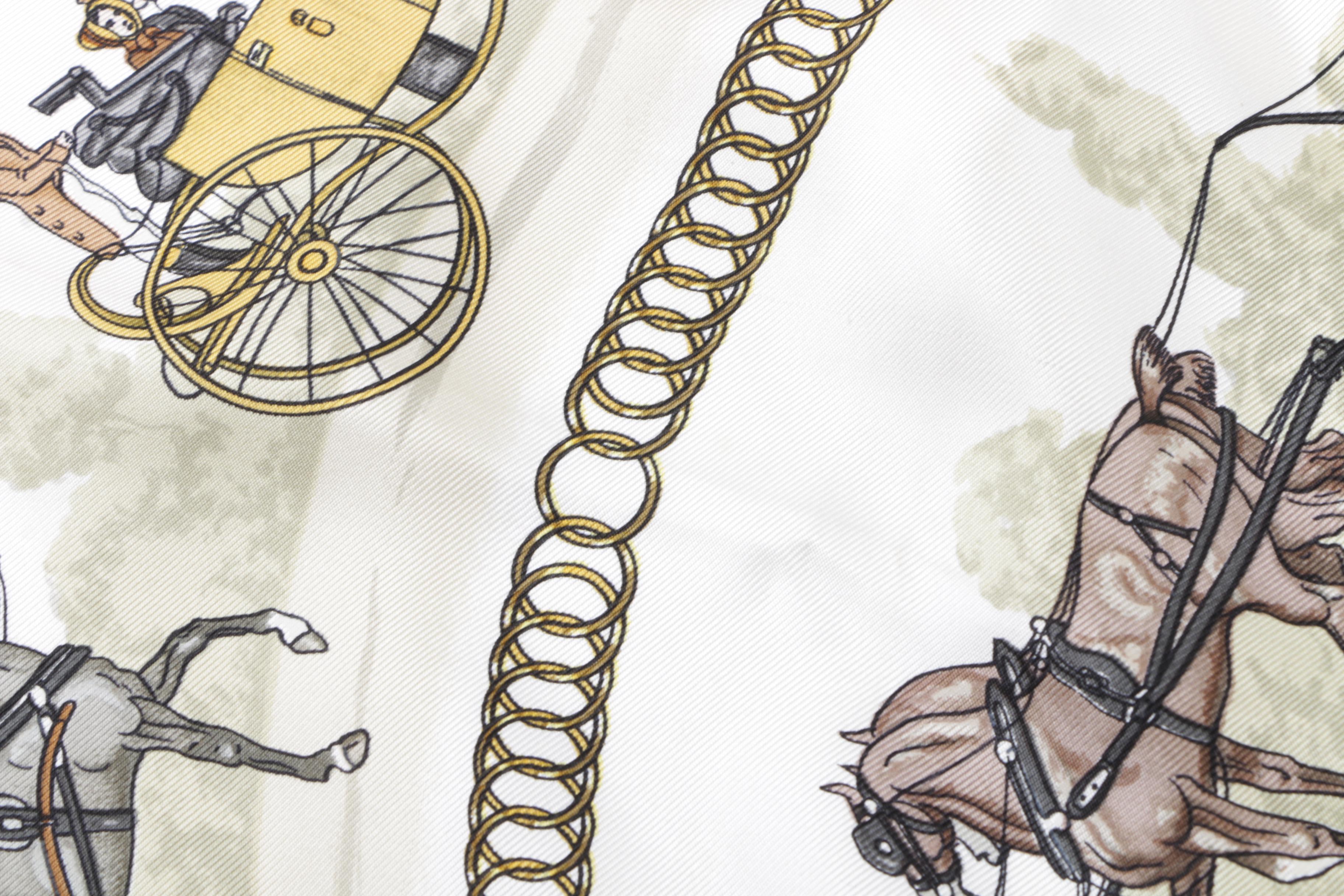 Vintage Hermès of Paris "La Promenade de Longchamps" Silk Scarf