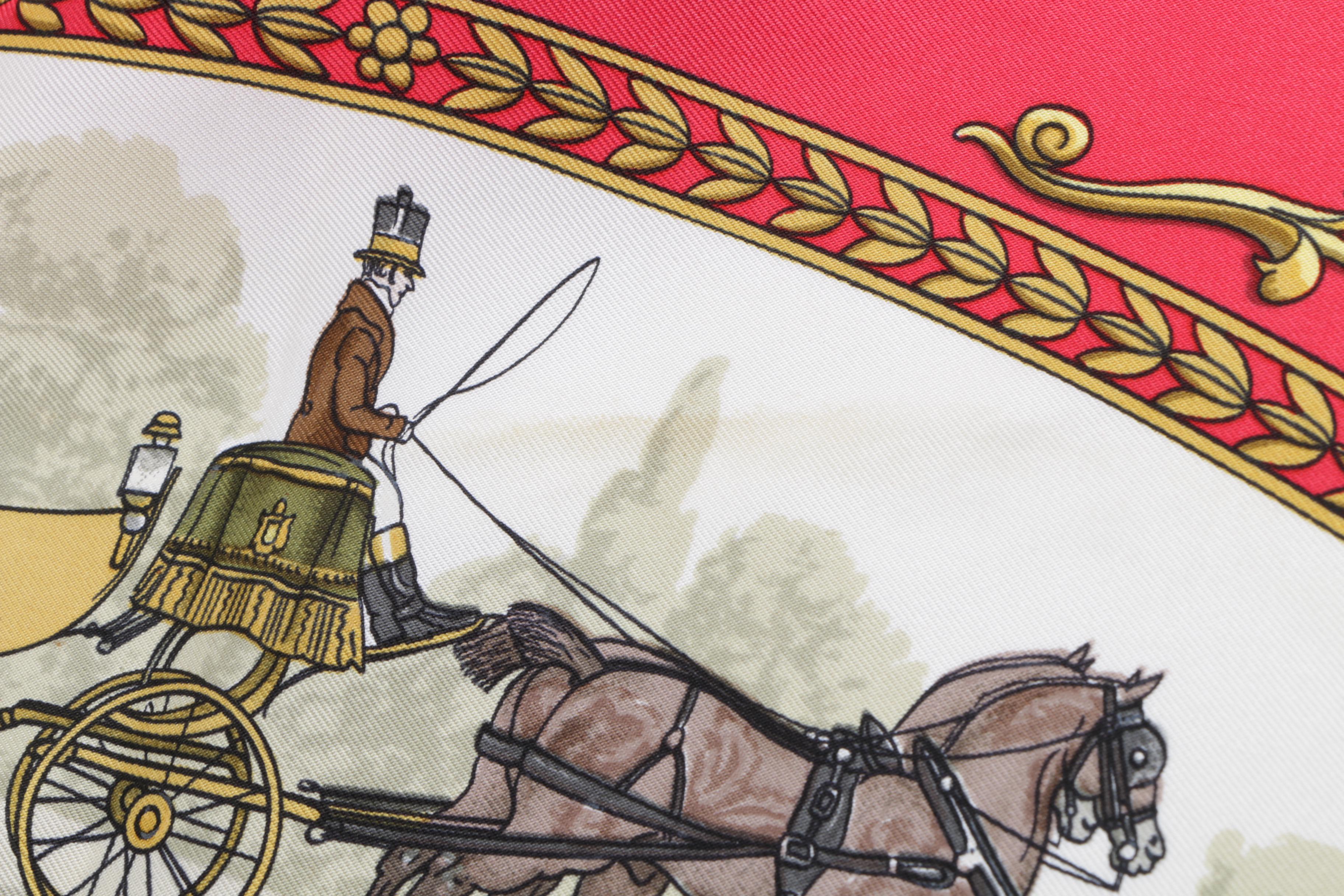 Vintage Hermès of Paris "La Promenade de Longchamps" Silk Scarf