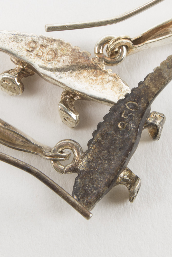 Southwestern Style Sterling Silver and 950 Silver Jewelry Featuring Turquoise