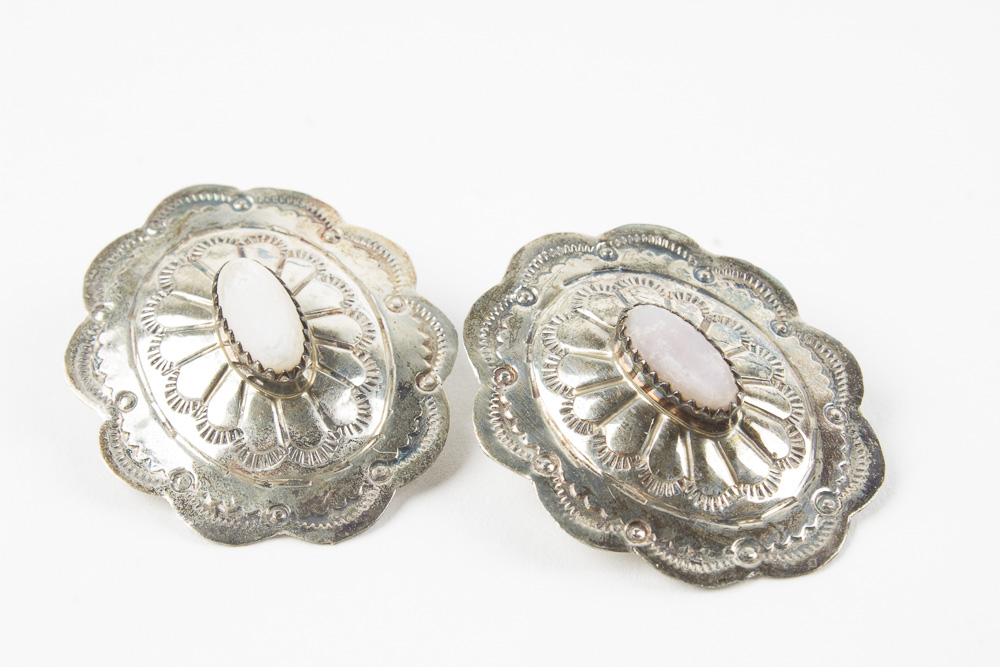 Southwestern Style Sterling Silver and 950 Silver Jewelry Featuring Turquoise