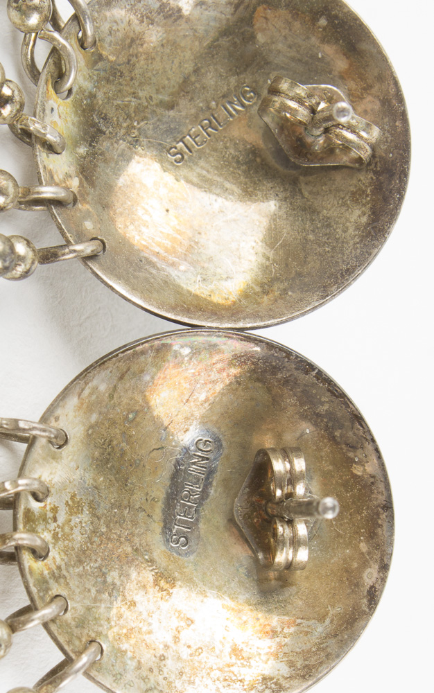 Southwestern Style Sterling Silver and 950 Silver Jewelry Featuring Turquoise