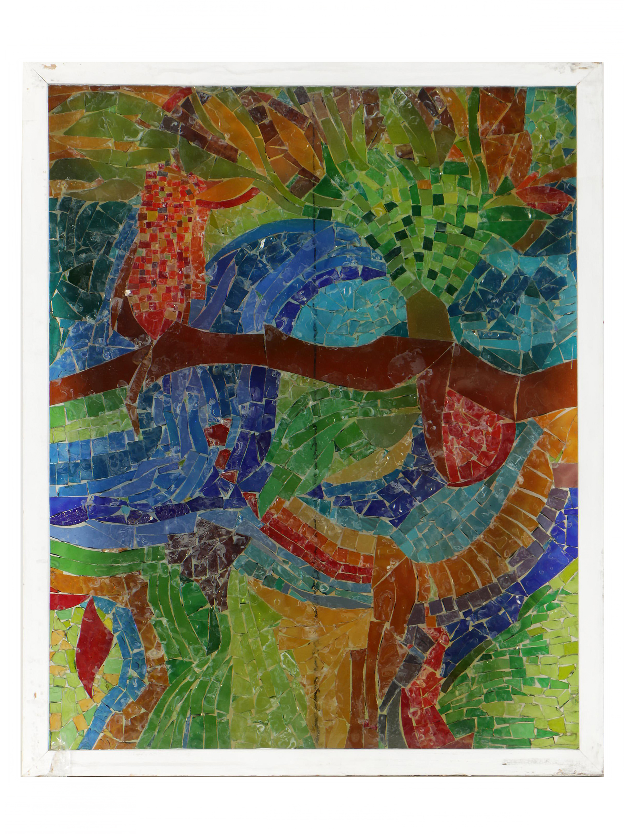 Stained Glass Tree of Life Mosaic Panels By Rubin Steinberg