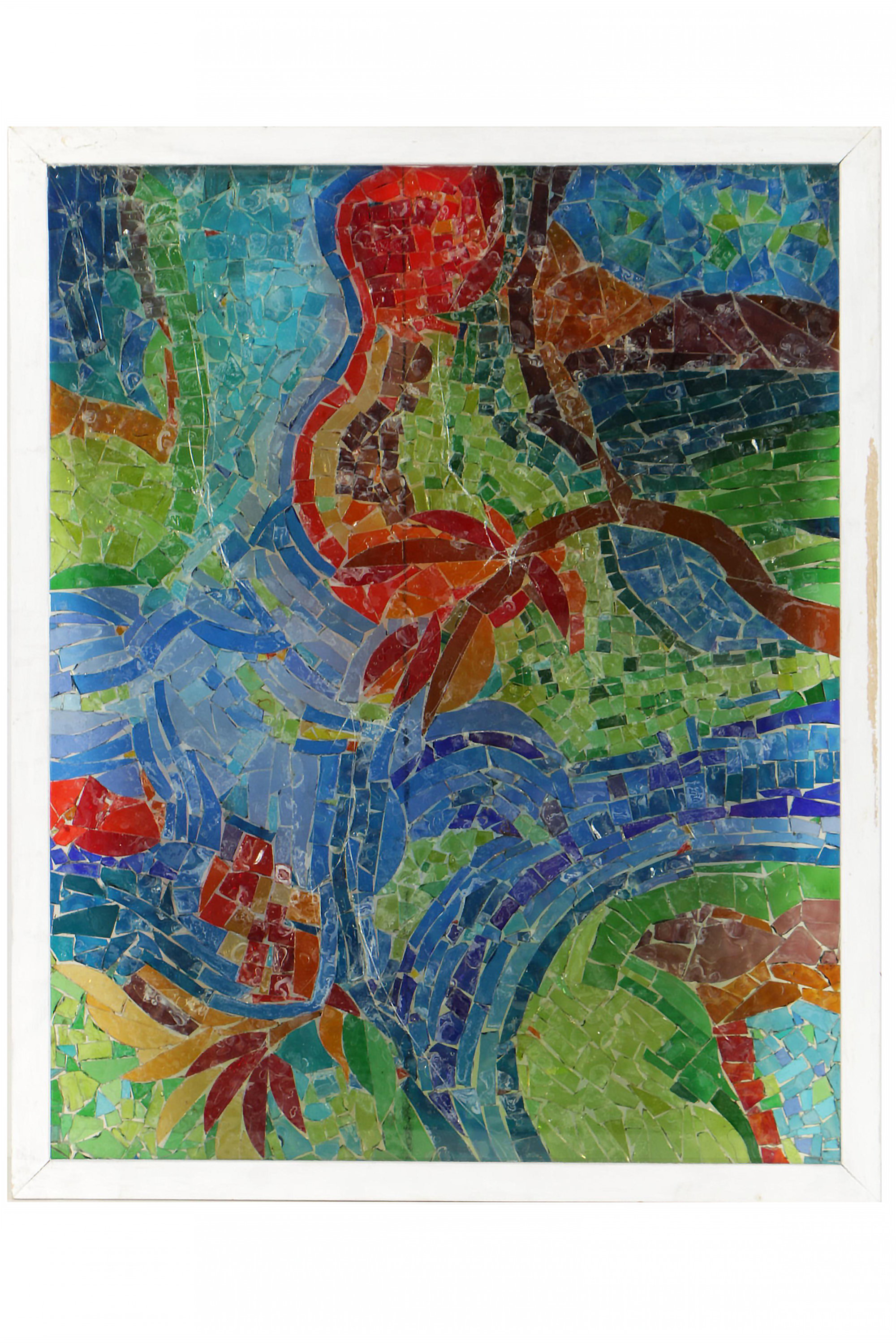 Stained Glass Tree of Life Mosaic Panels By Rubin Steinberg