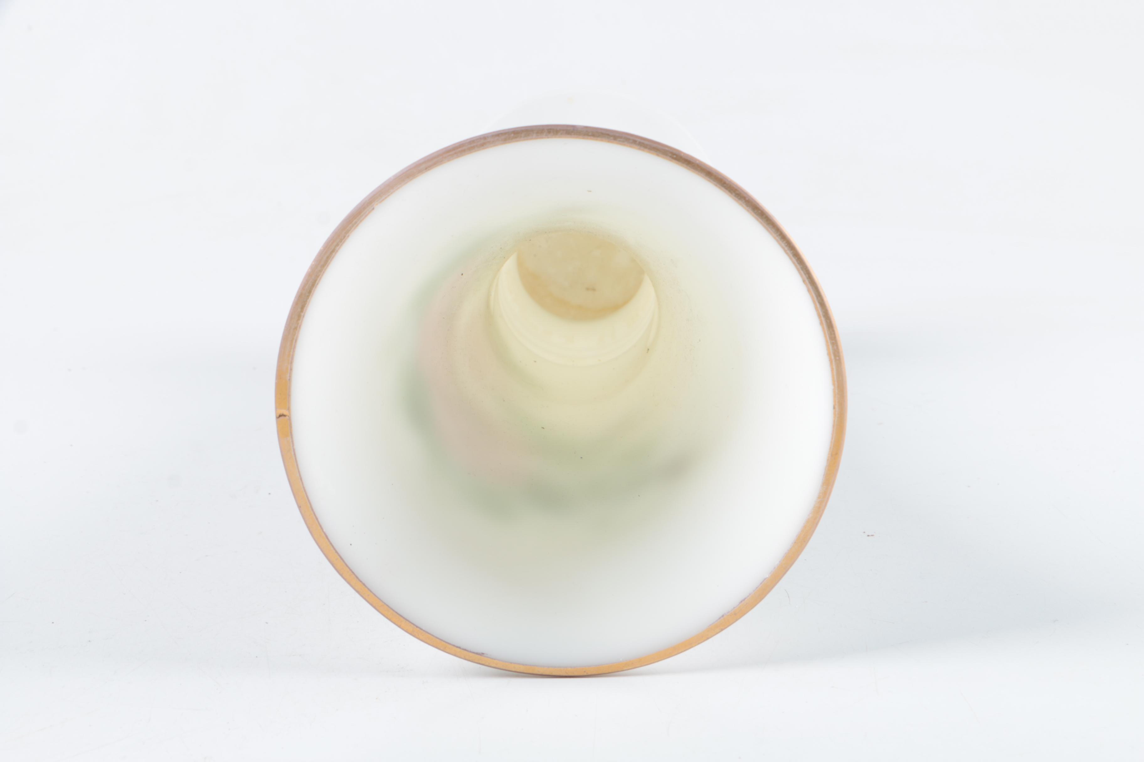 Rainbow Brand Floral Motif White Glass Vase