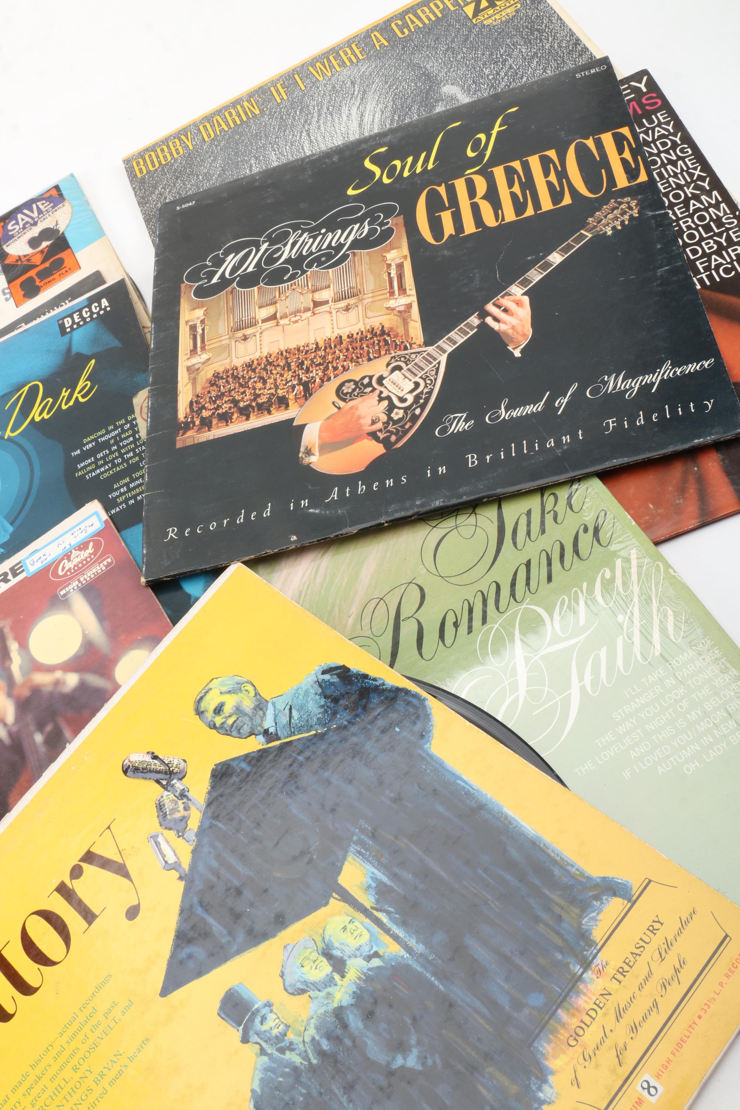 Vintage Records Including Berlitz Spanish Course, Mahalia Jackson, Perry Como