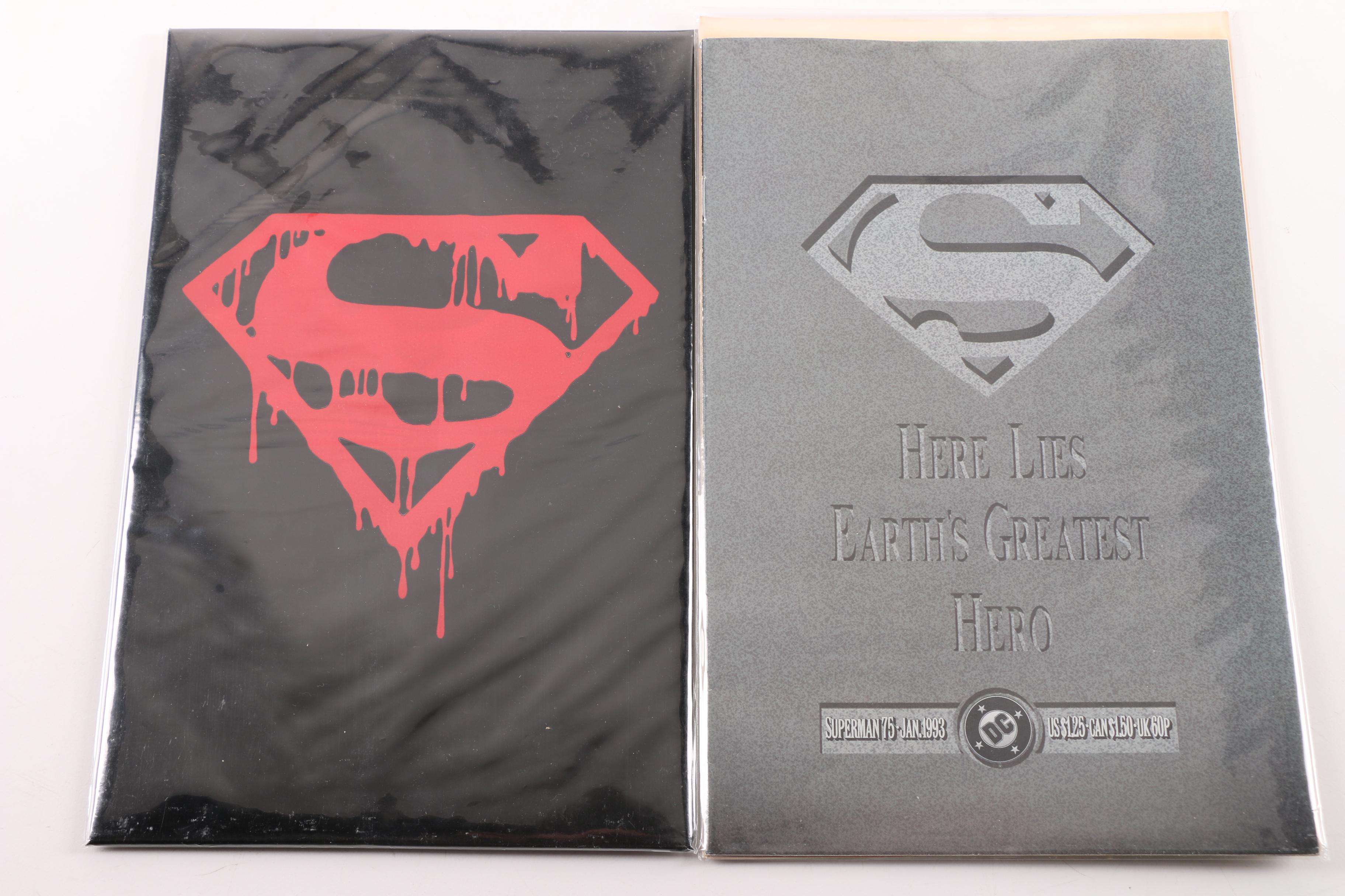 Bronze Age DC Comics Featuring Superman Memorial Set and "Checkmate!" Issue One