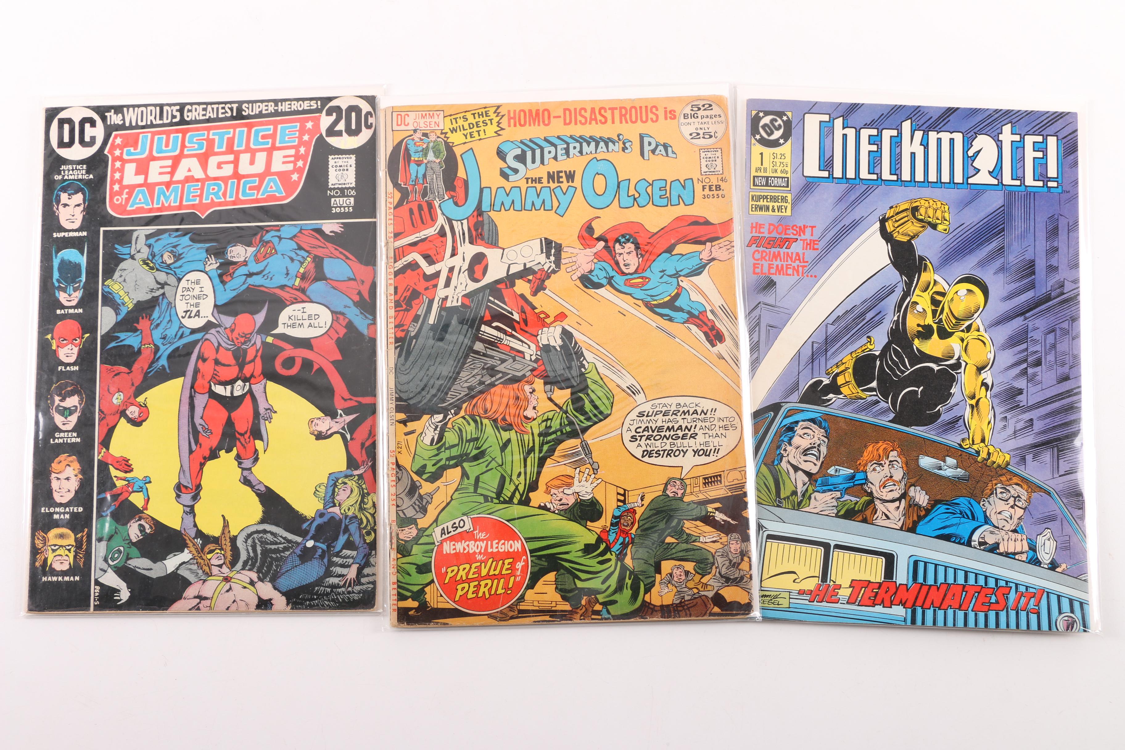 Bronze Age DC Comics Featuring Superman Memorial Set and "Checkmate!" Issue One