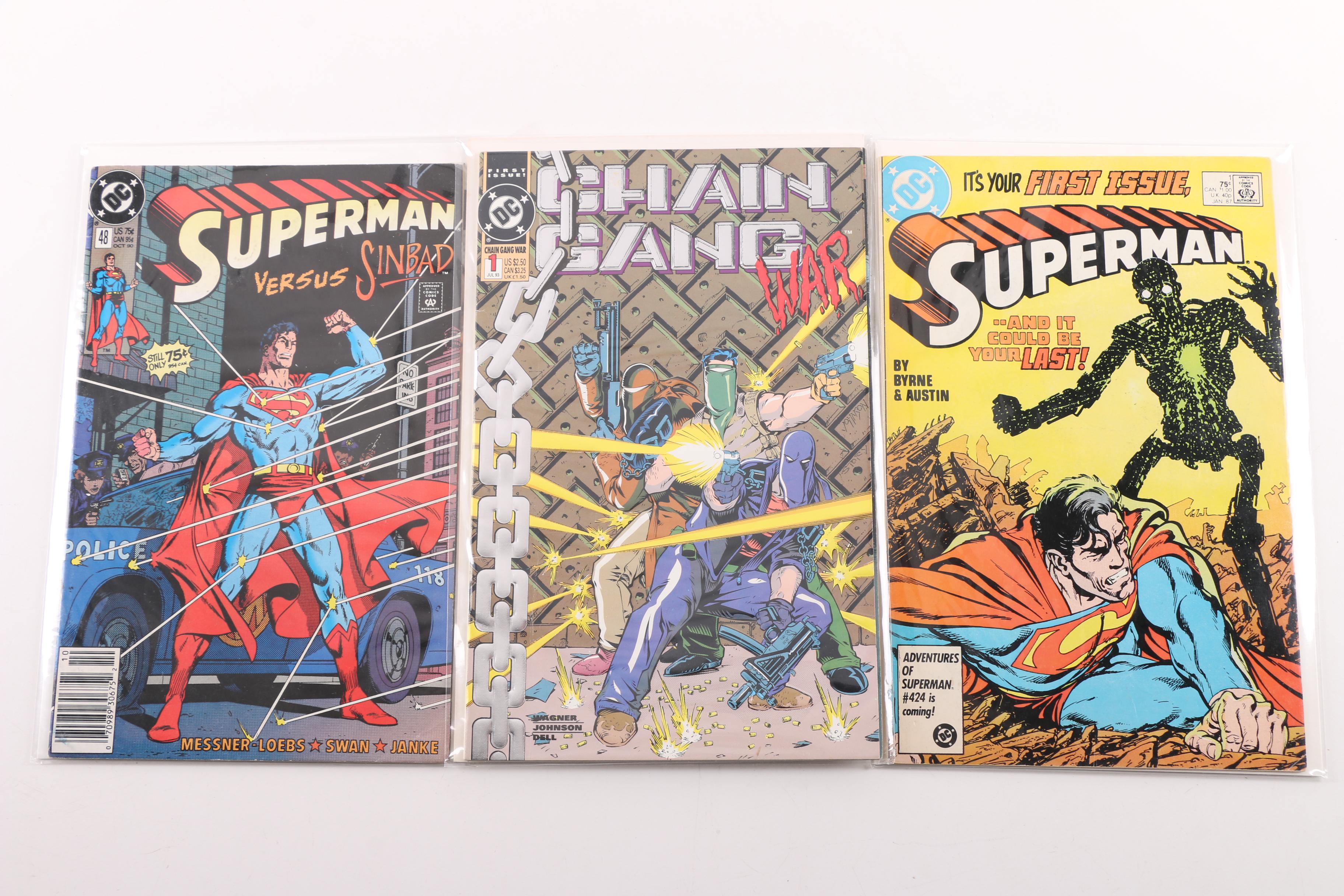 Bronze Age DC Comics Featuring Superman Memorial Set and "Checkmate!" Issue One