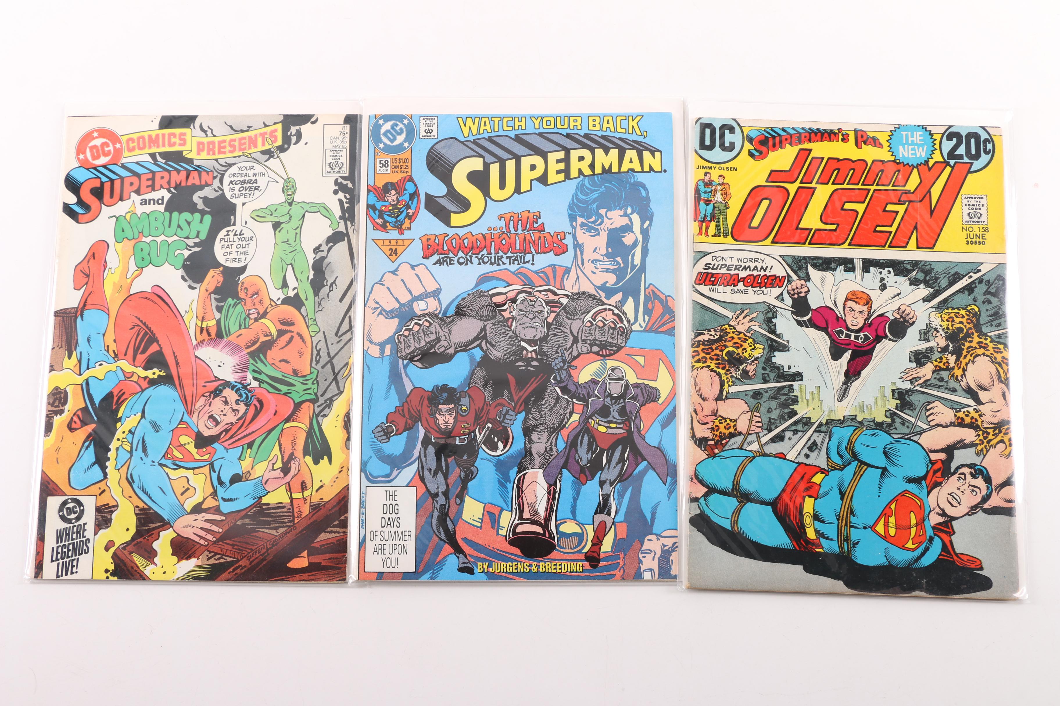 Bronze Age DC Comics Featuring Superman Memorial Set and "Checkmate!" Issue One