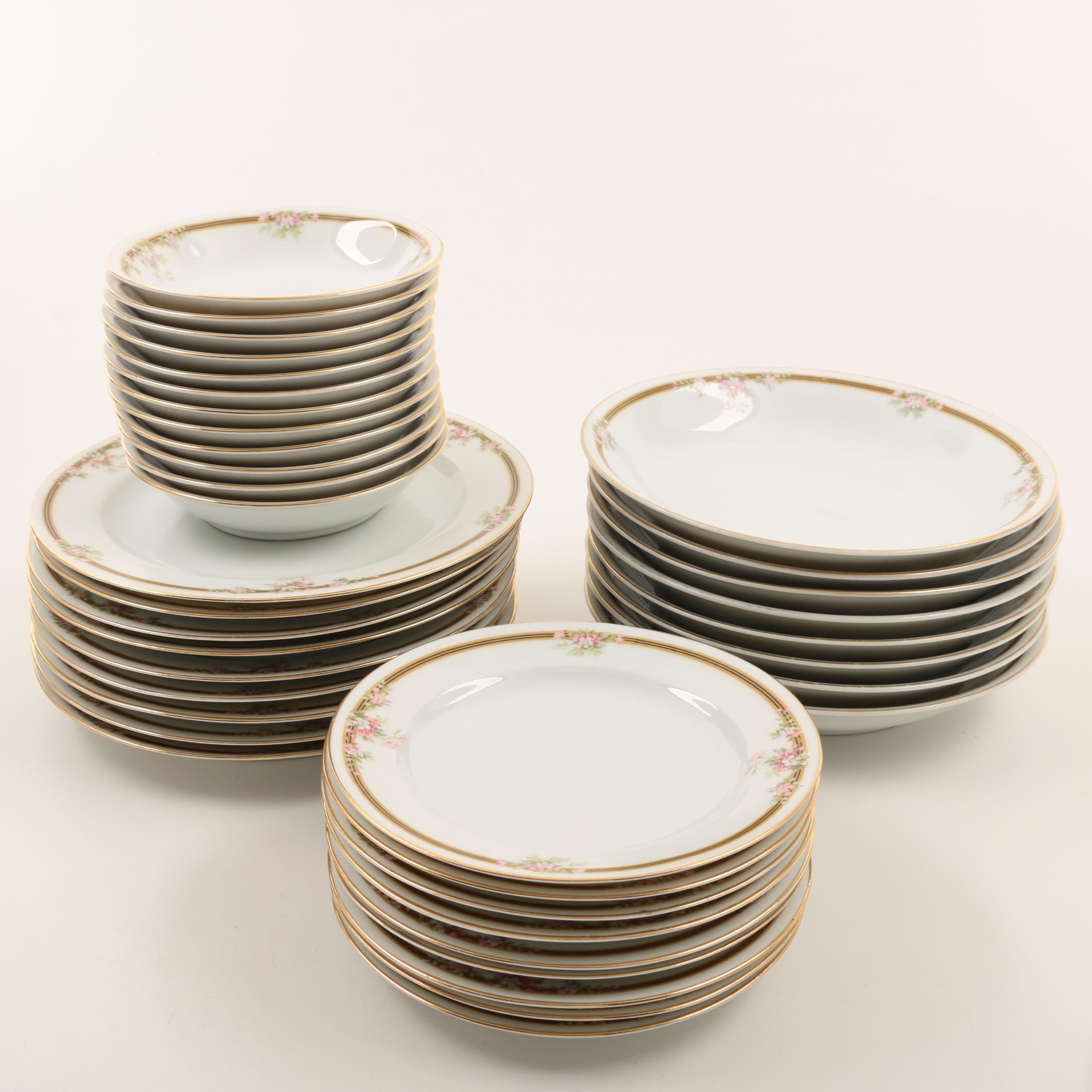 Vintage Tirschenreuth, Bavaria Porcelain Dinnerware Service