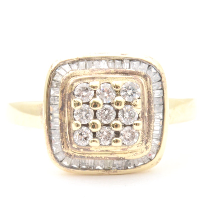 10K Yellow Gold Diamond Ring