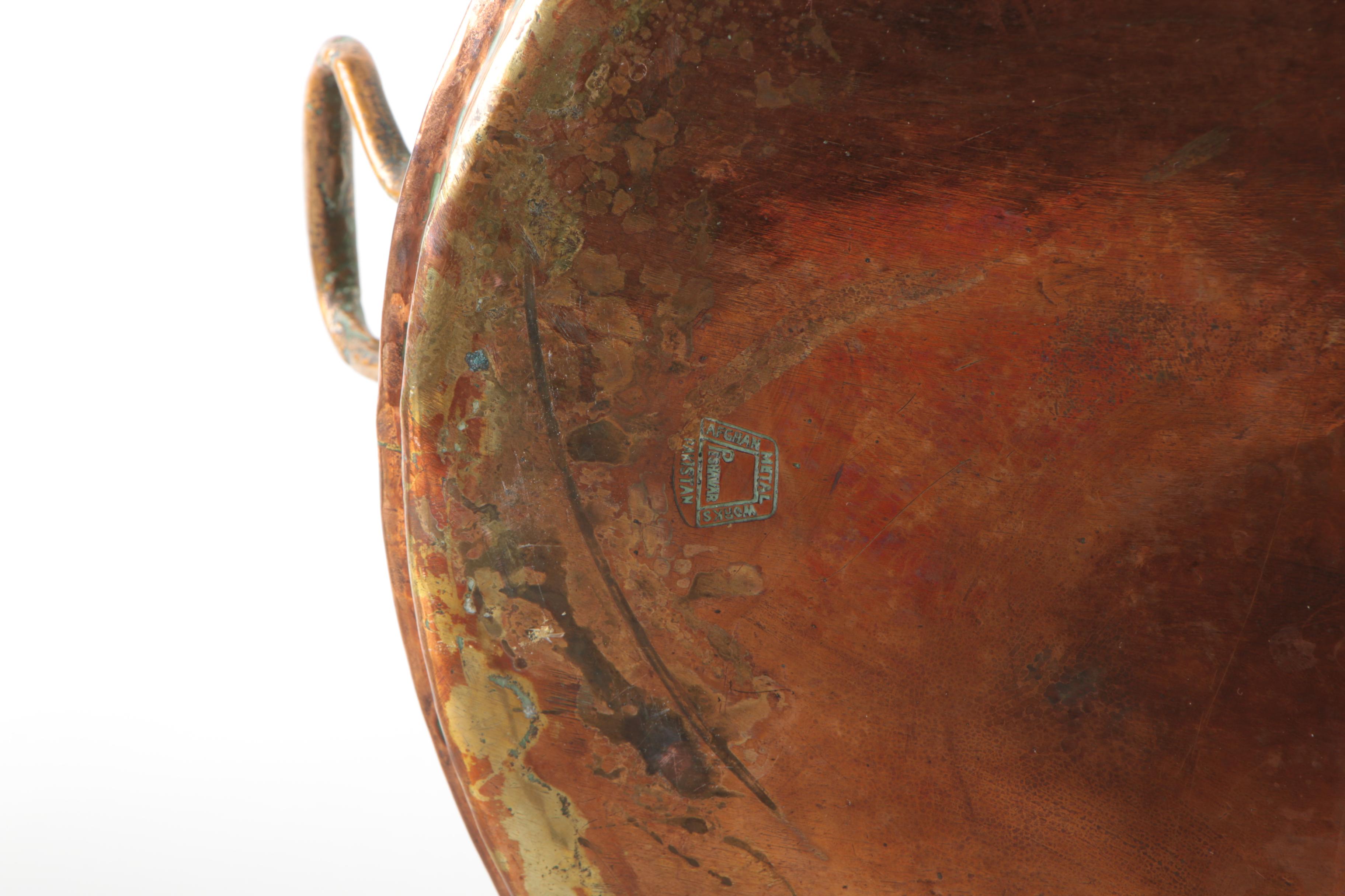 Pakistani Afghan Metal Works "Peshawar" Hammered Copper Chafing Dishes