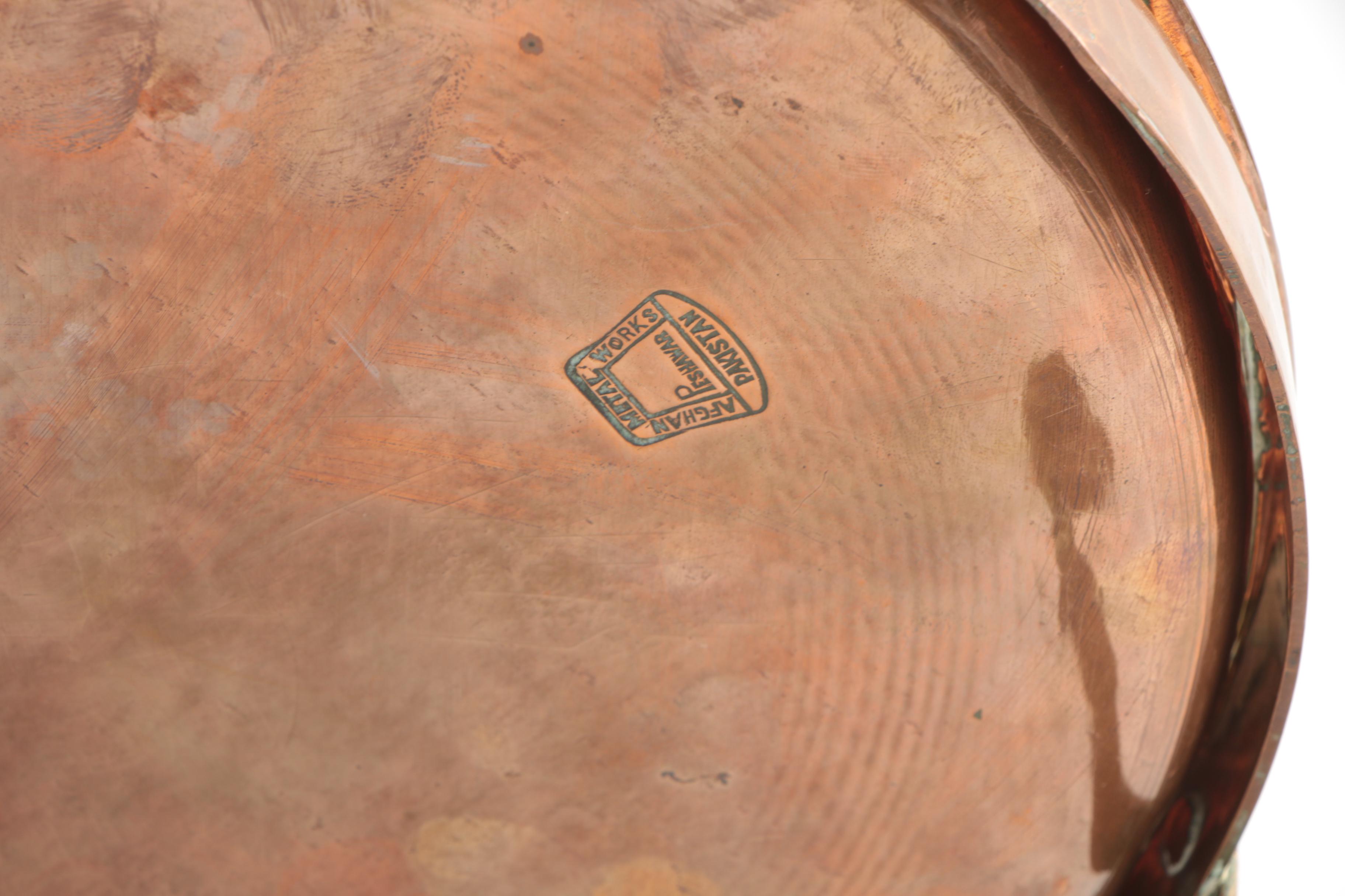Pakistani Afghan Metal Works "Peshawar" Hammered Copper Chafing Dishes