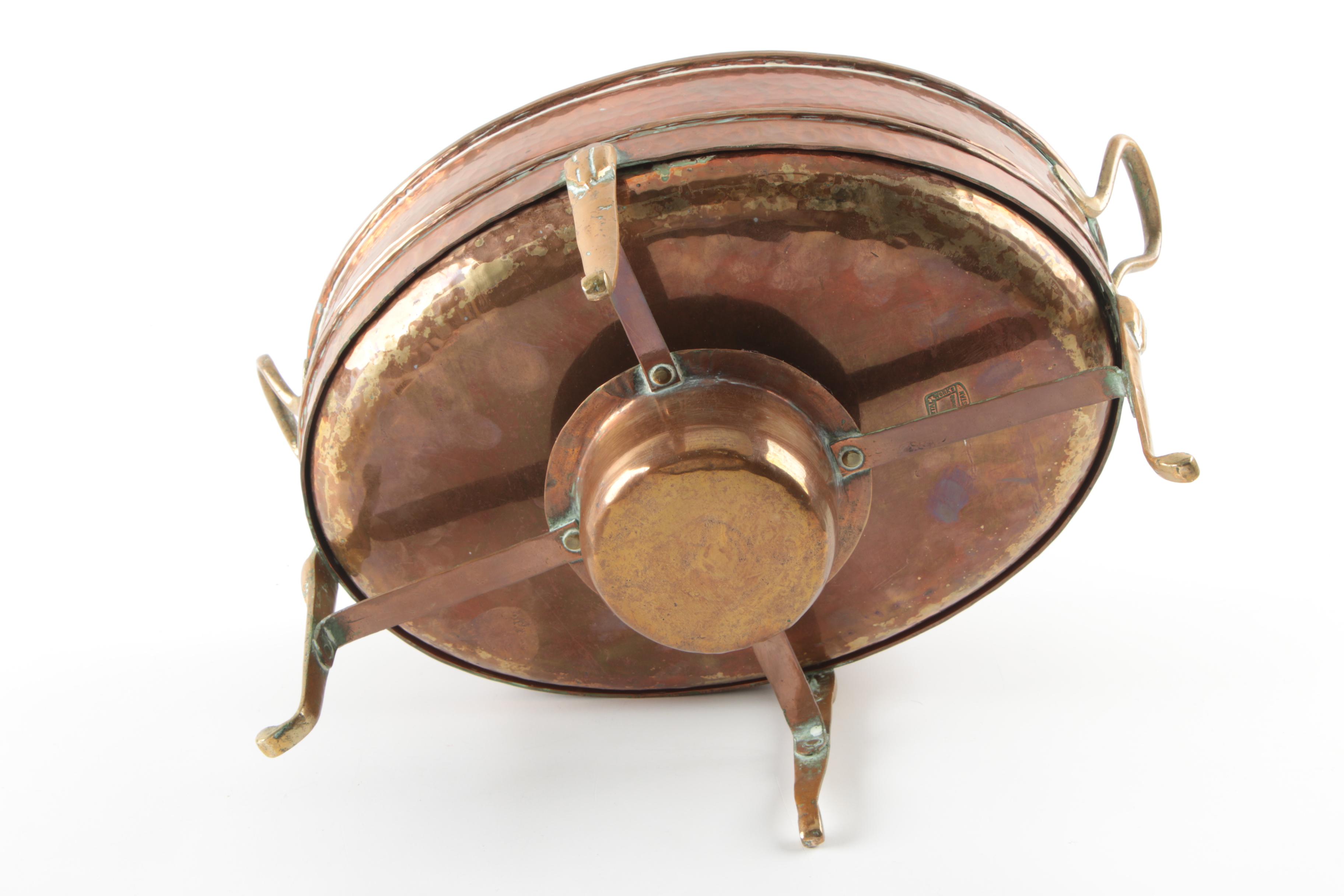 Pakistani Afghan Metal Works "Peshawar" Hammered Copper Chafing Dishes