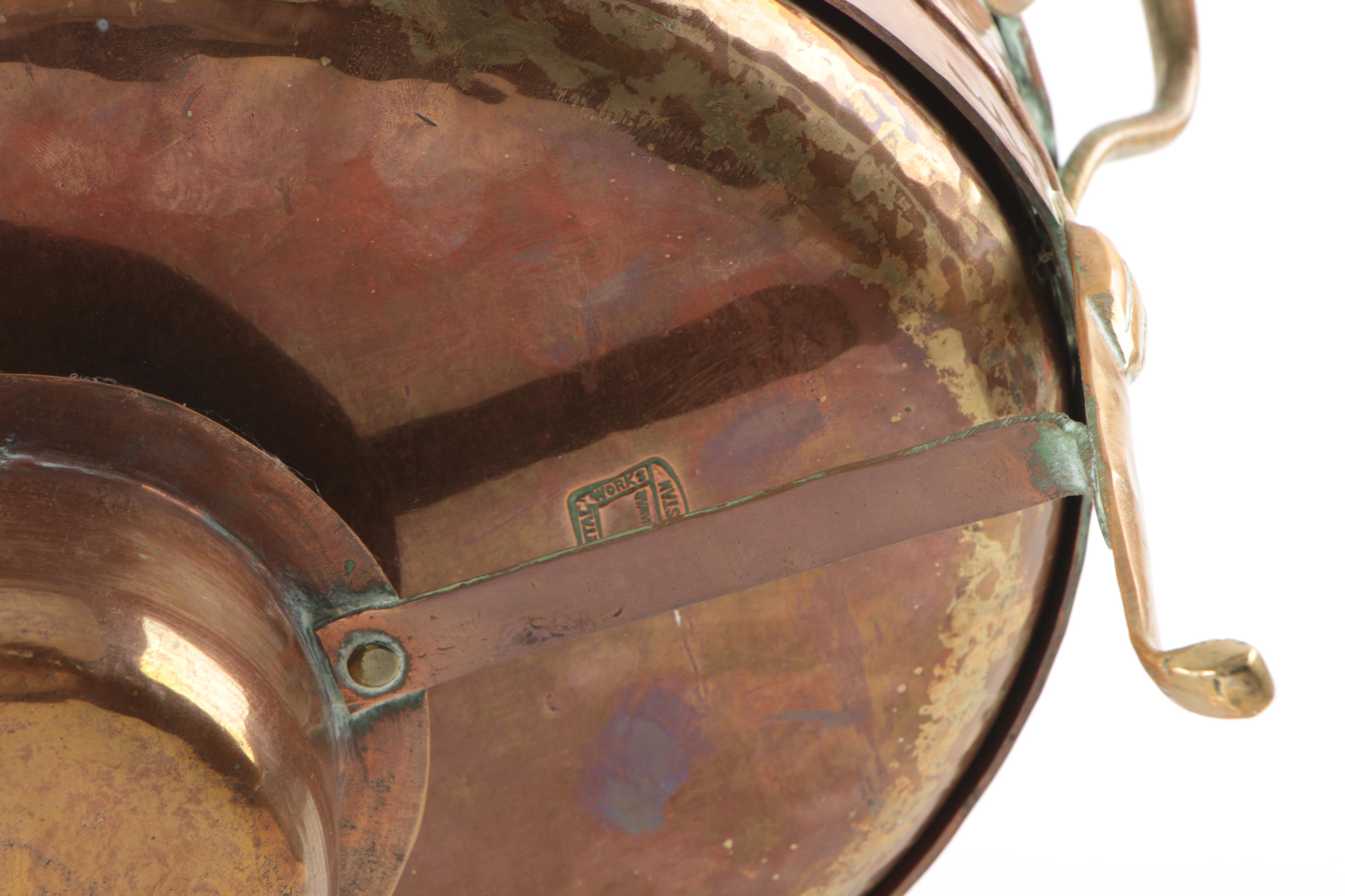 Pakistani Afghan Metal Works "Peshawar" Hammered Copper Chafing Dishes