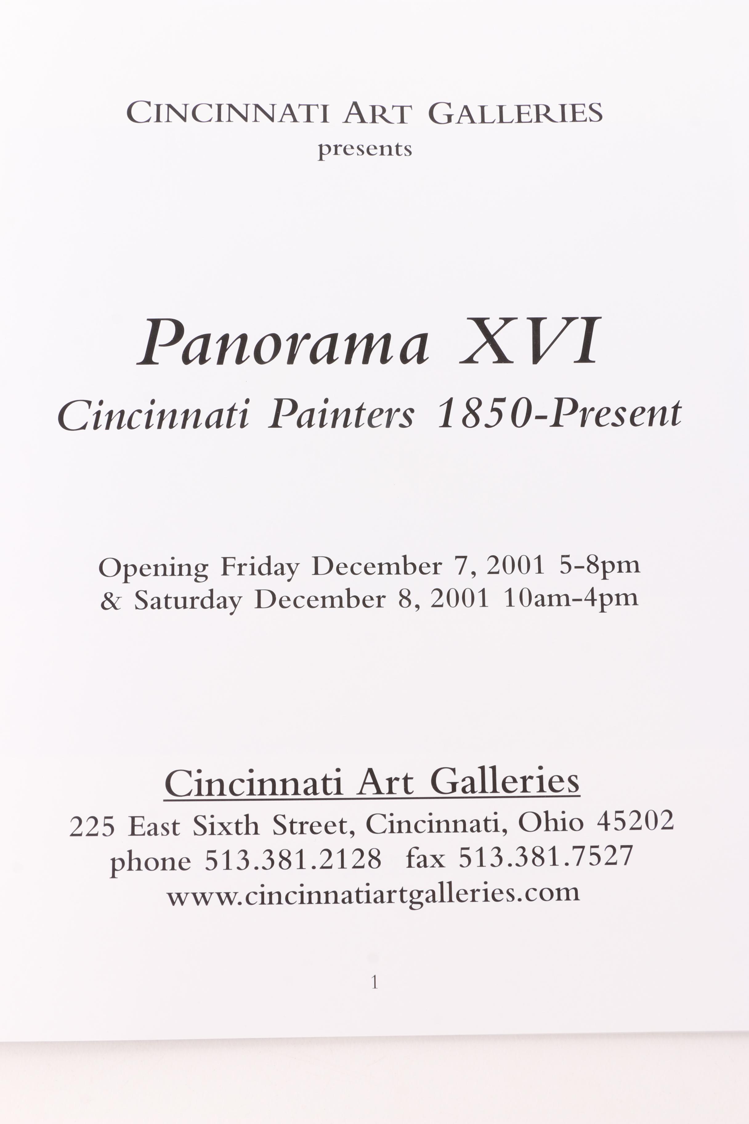 Collection of "Panorama of Cincinnati Art" Catalogs