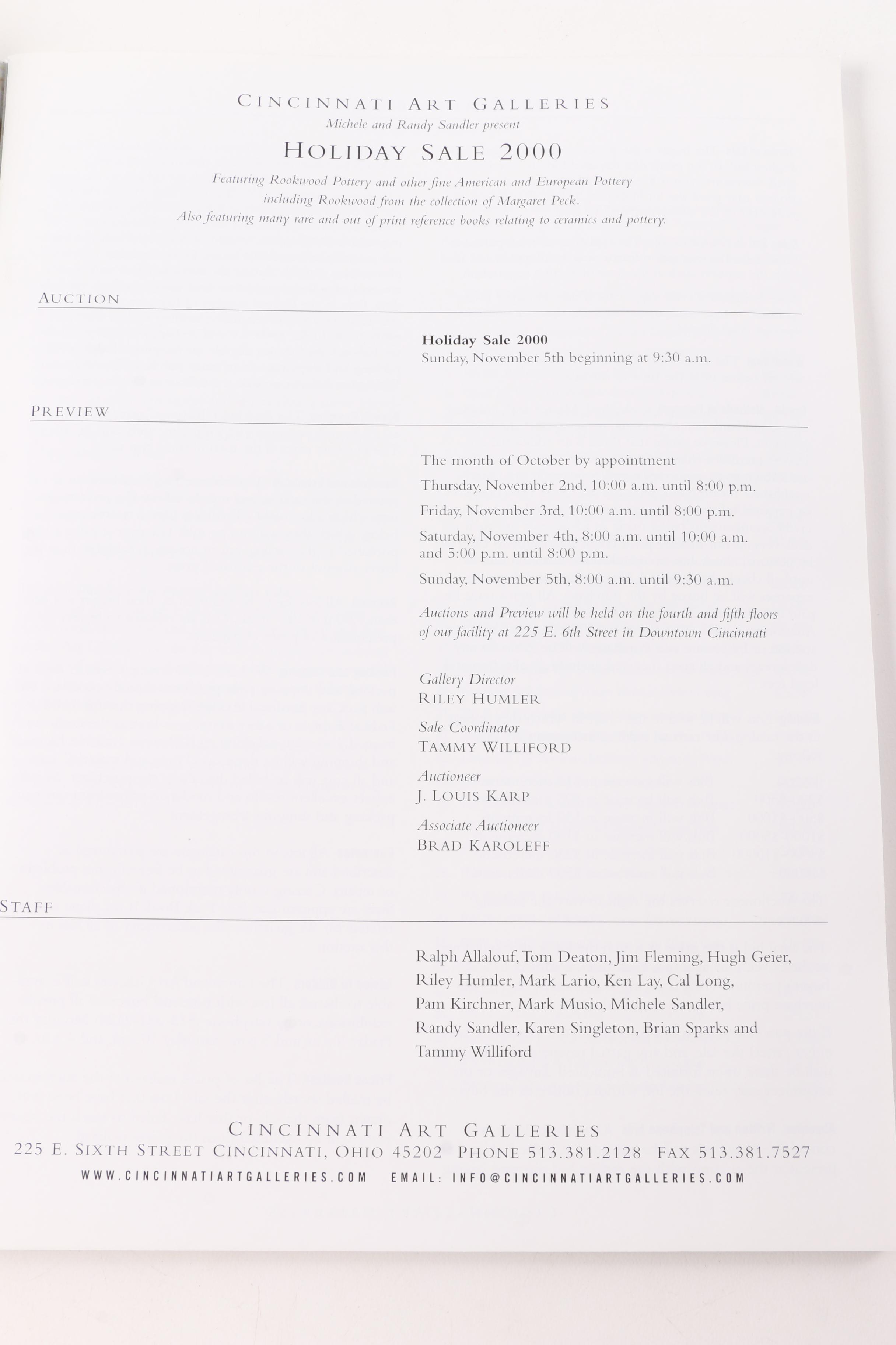 Collection of "Panorama of Cincinnati Art" Catalogs