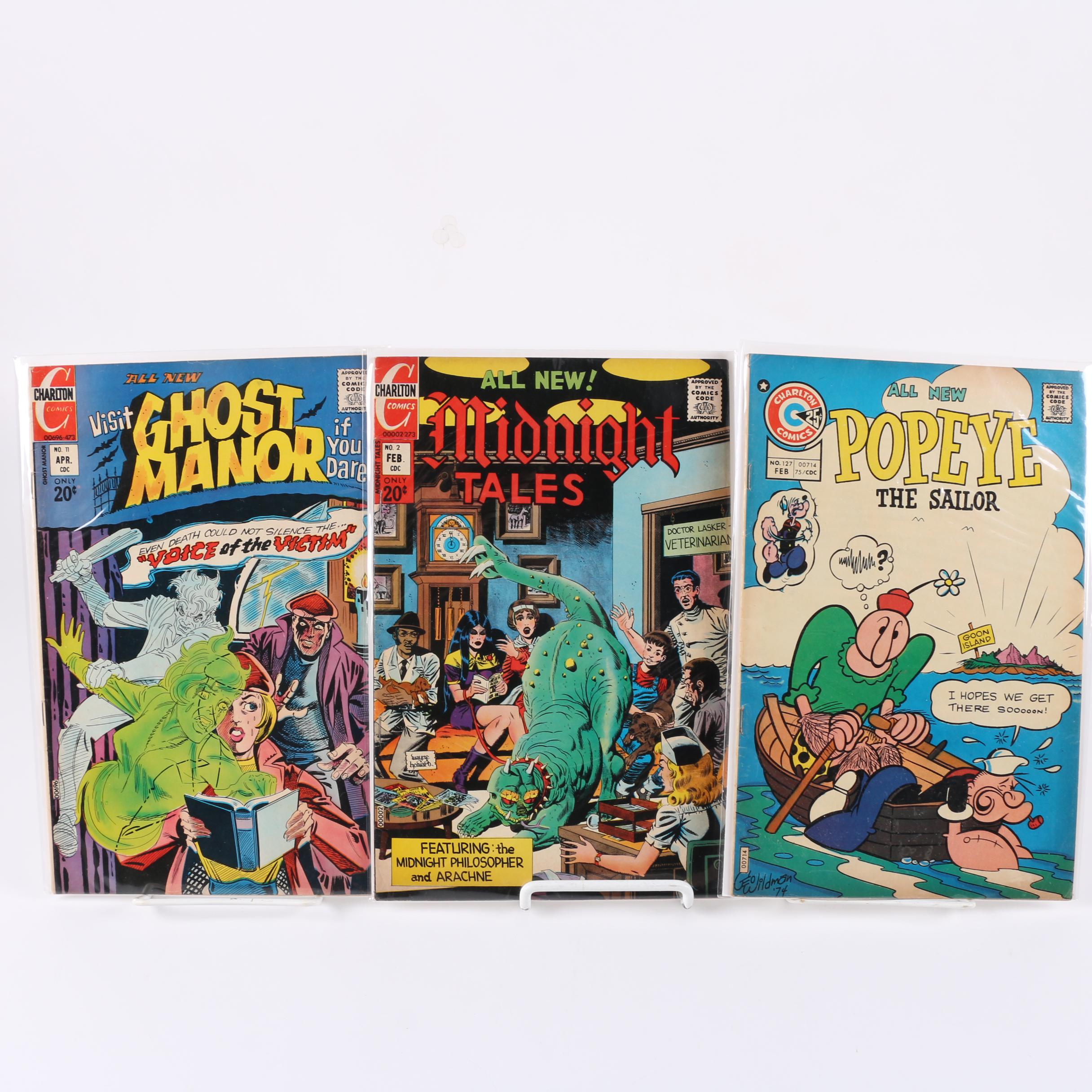 Vintage Comic Books Including "Popeye the Sailor" and "Calvin"