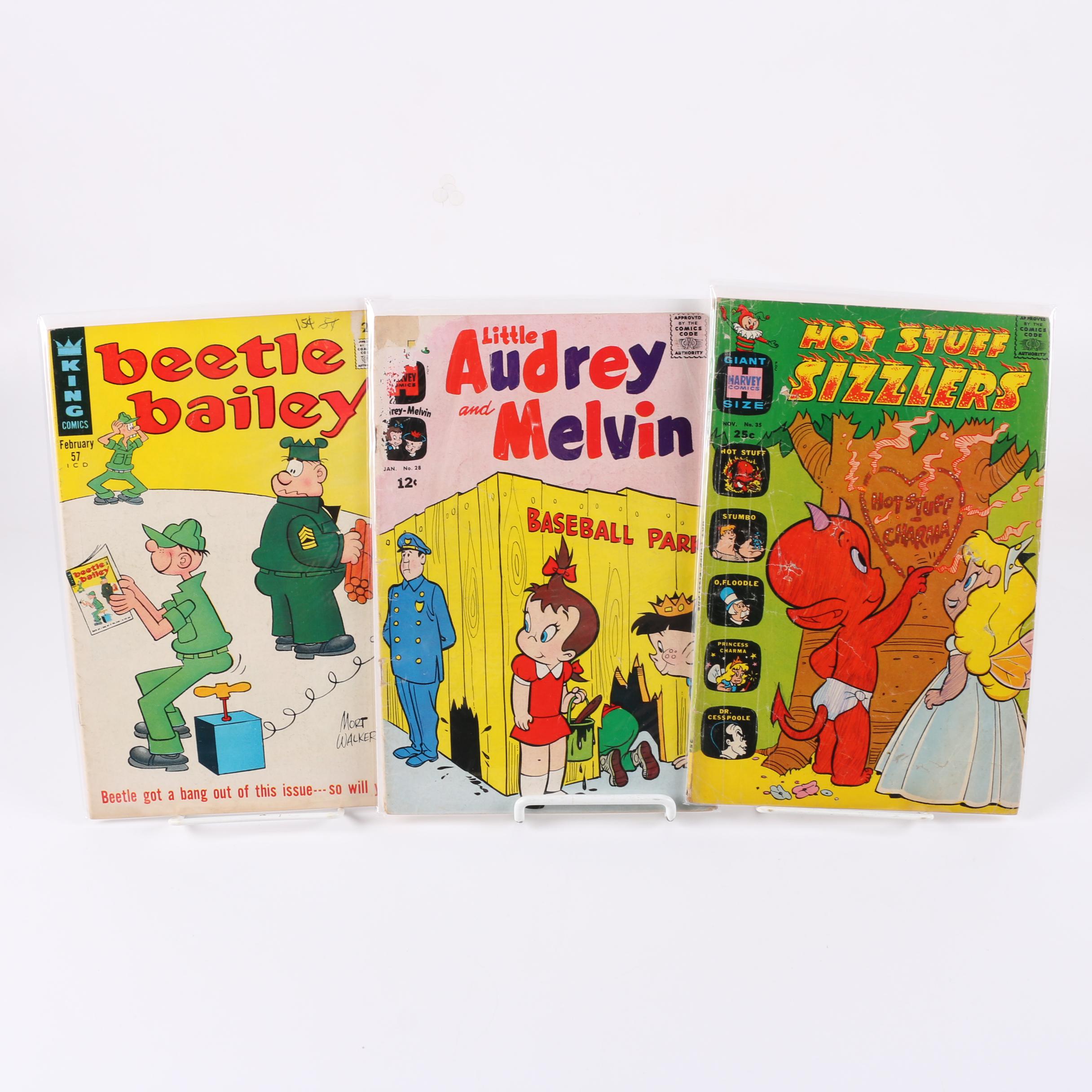 Vintage Comic Books Including "Popeye the Sailor" and "Calvin"