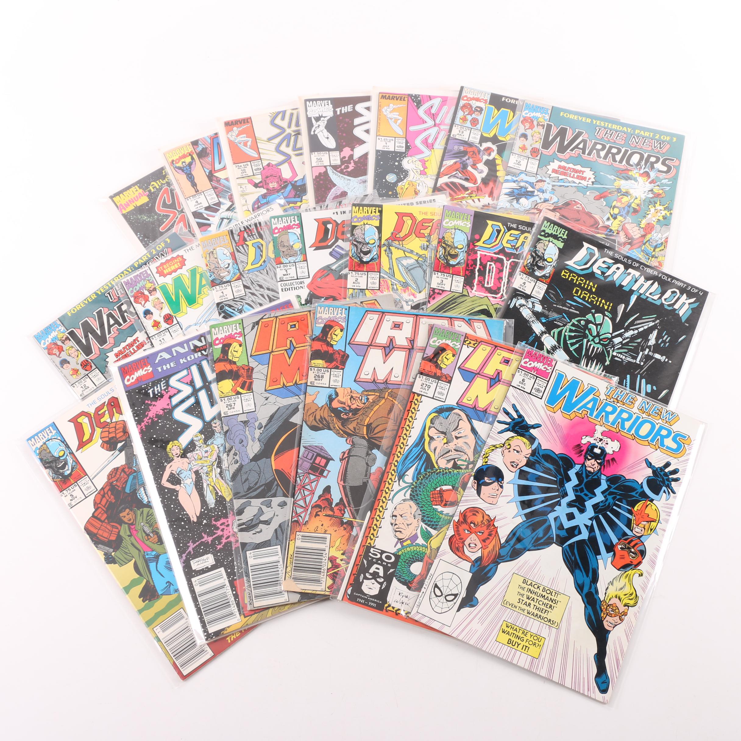 Modern Age Marvel Comic Books Including "Iron Man" and "Silver Surfer"
