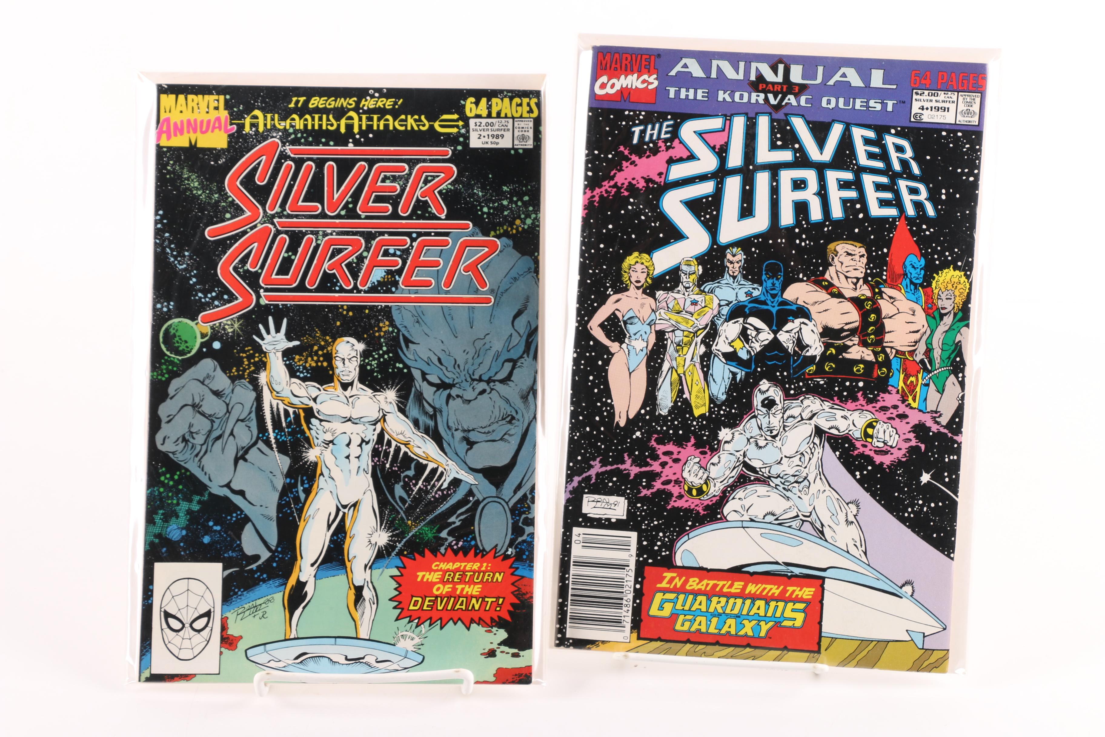 Modern Age Marvel Comic Books Including "Iron Man" and "Silver Surfer"