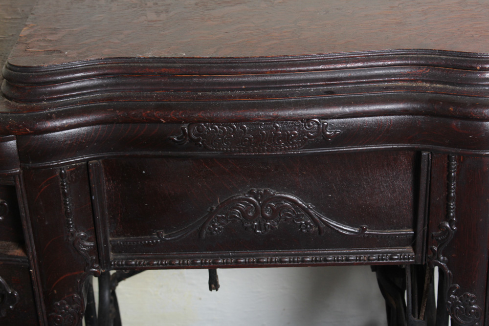 Antique Circa 1890s White Sewing Machine Table