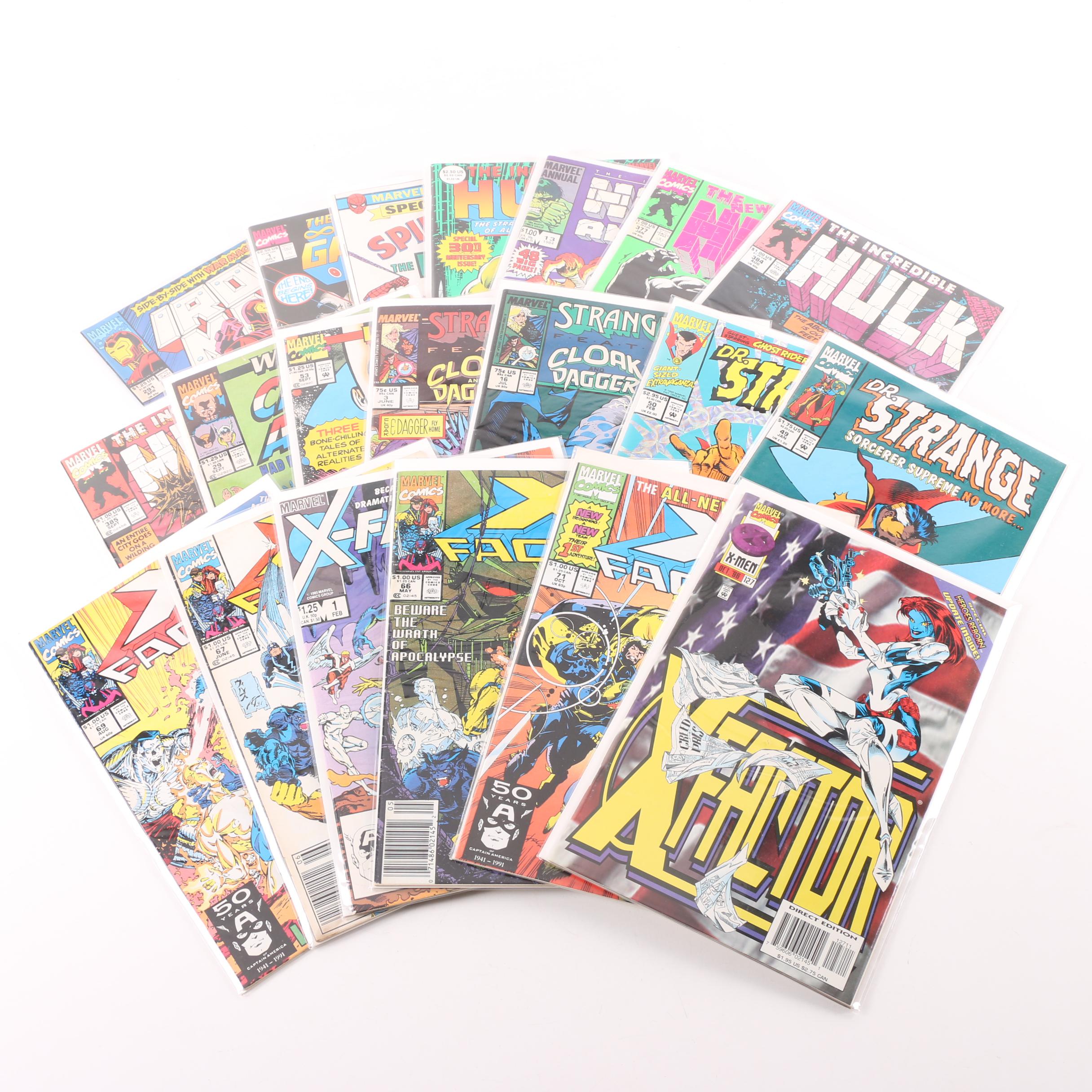 Modern Age Marvel Comic Books Including "X-Factor" and "The Infinity Gauntlet"