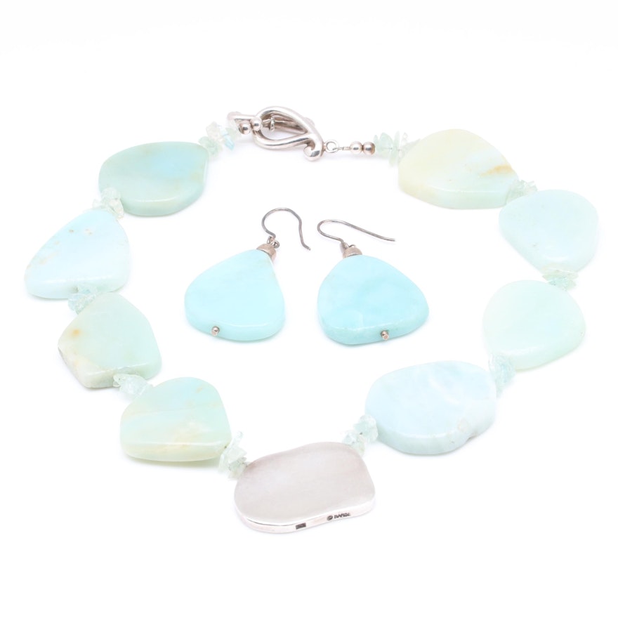 Barse Sterling Silver Aquamarine Necklace and Earring Selection