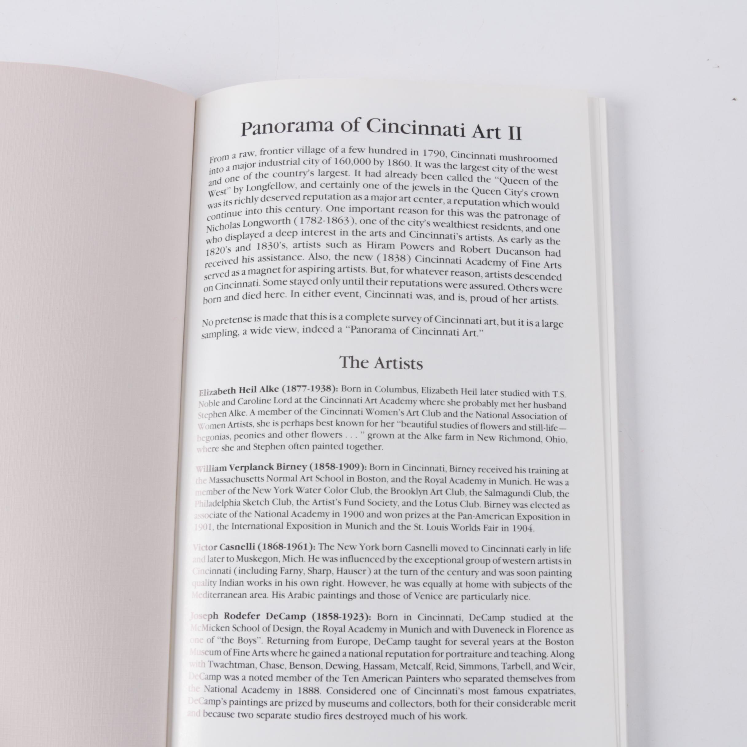 Cincinnati Area Art Books and Catalogs Including Carl John Zimmerman