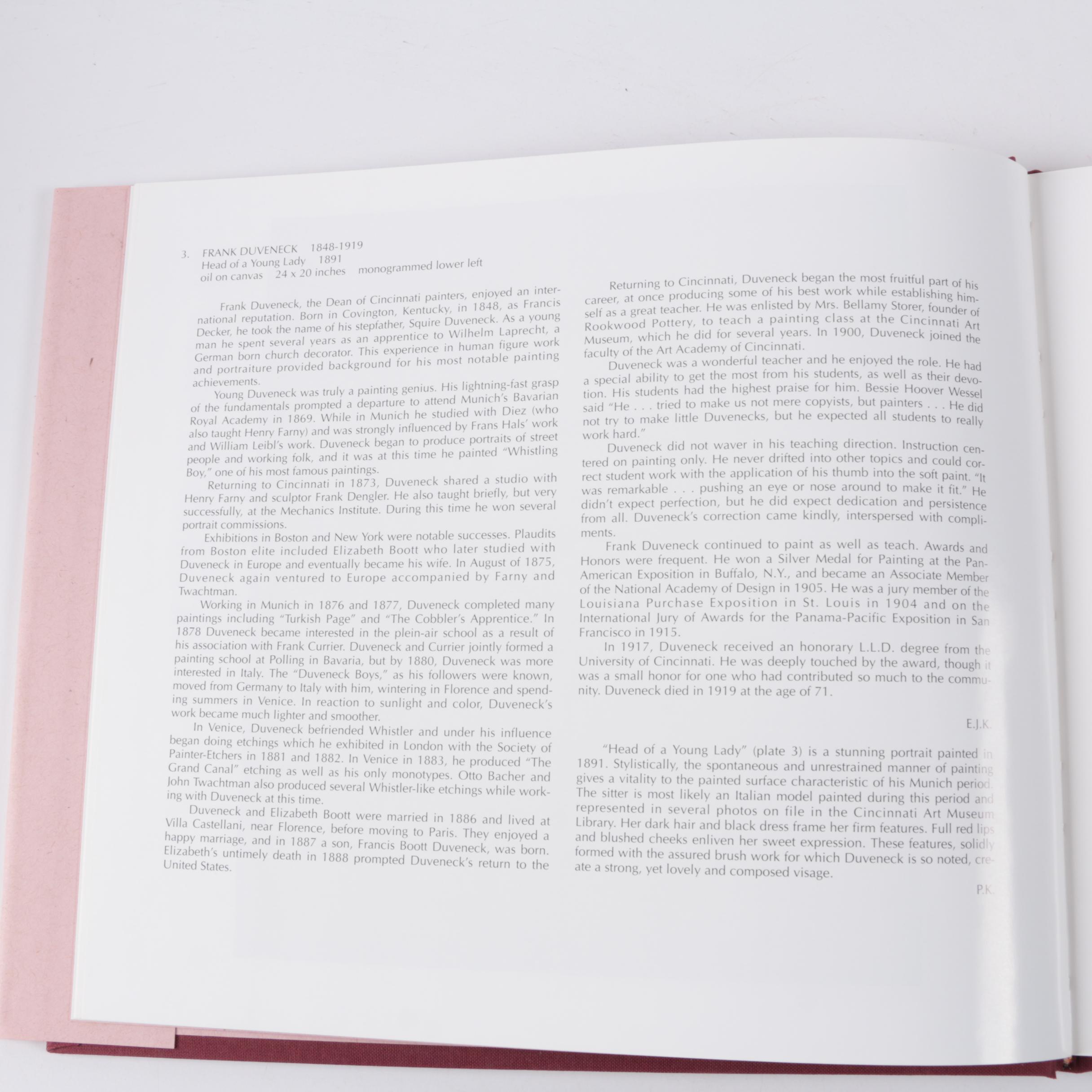 Cincinnati Area Art Books and Catalogs Including Carl John Zimmerman